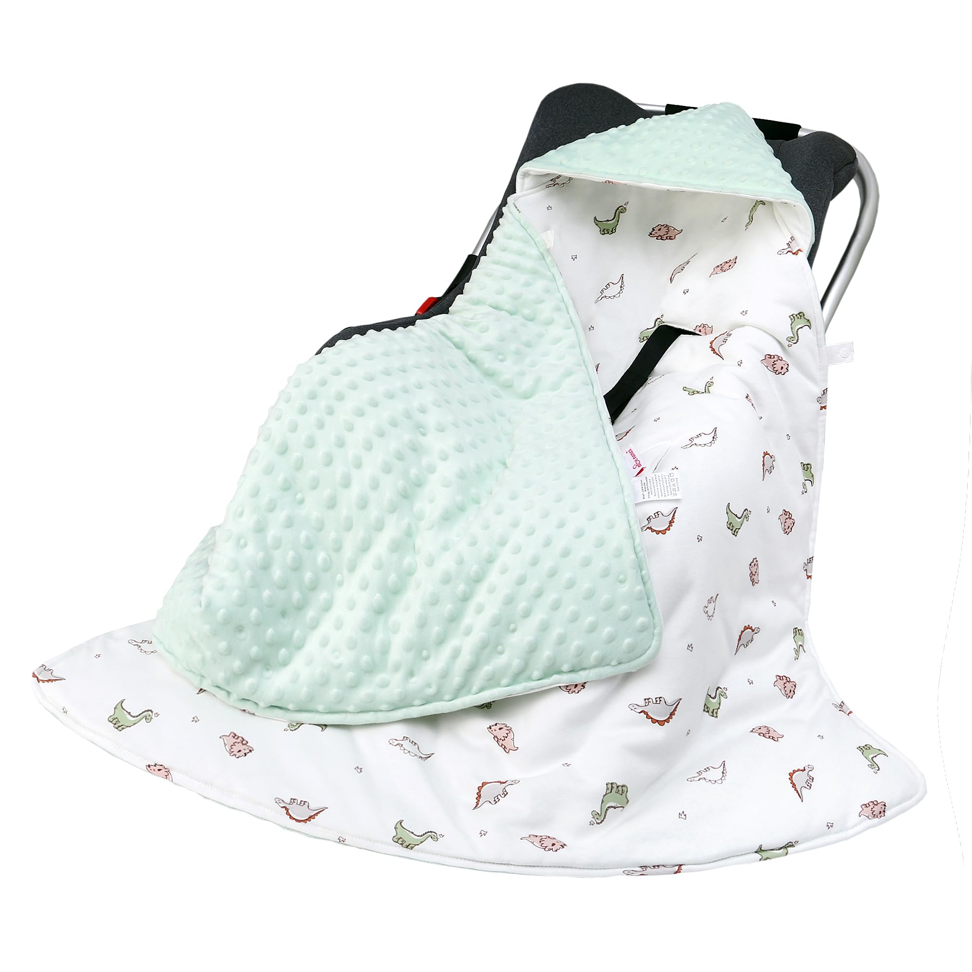 Coperta per Passeggino Universale 90 x 90 cm, Coperta Neonato per Seggiolino Auto, Passeggino, Navicella, con Imbottitura, Adatto per L'autunno e L'inverno