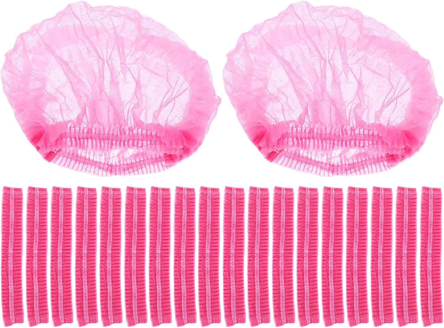 Toddmomy 300pcs Disposable Mesh Hairnets - 21 Inch Breathable Non-Woven Net | Mesh Hairnets For Food Service, Lightweight And Comfortable, Prevent Hair Loss, Suitable For Restaurants, Cooking, Kitchen
