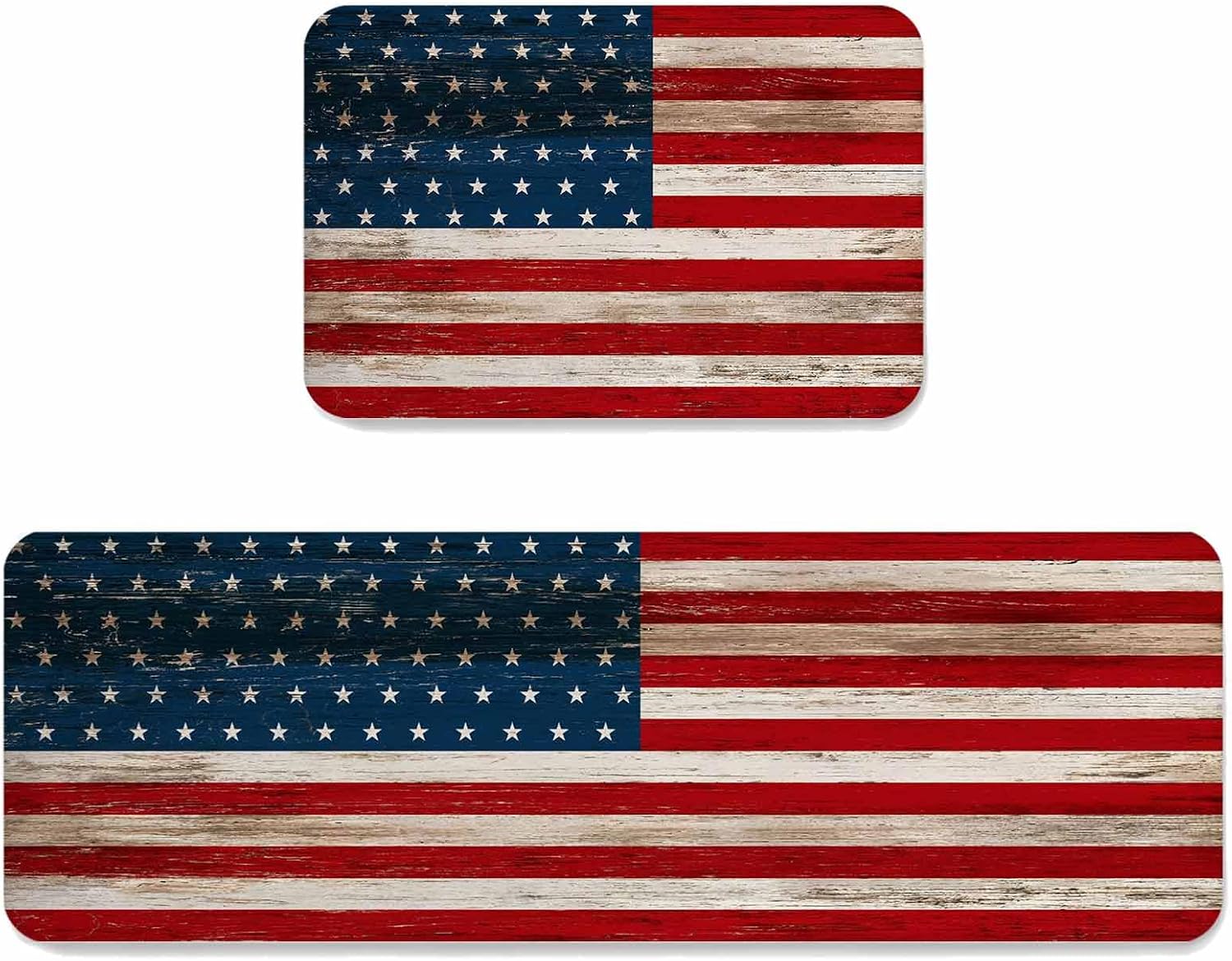 Prime Leader Yellow Lemon Kitchen Mat Set 2 Pieces Watercolor Fruit Farm Brown Flower Pattern Background Non Slip Kitchen Rugs Washable Runner Rug Mats for Sink Laundry (23.6" x 35.4"+23.6" x 70.9")