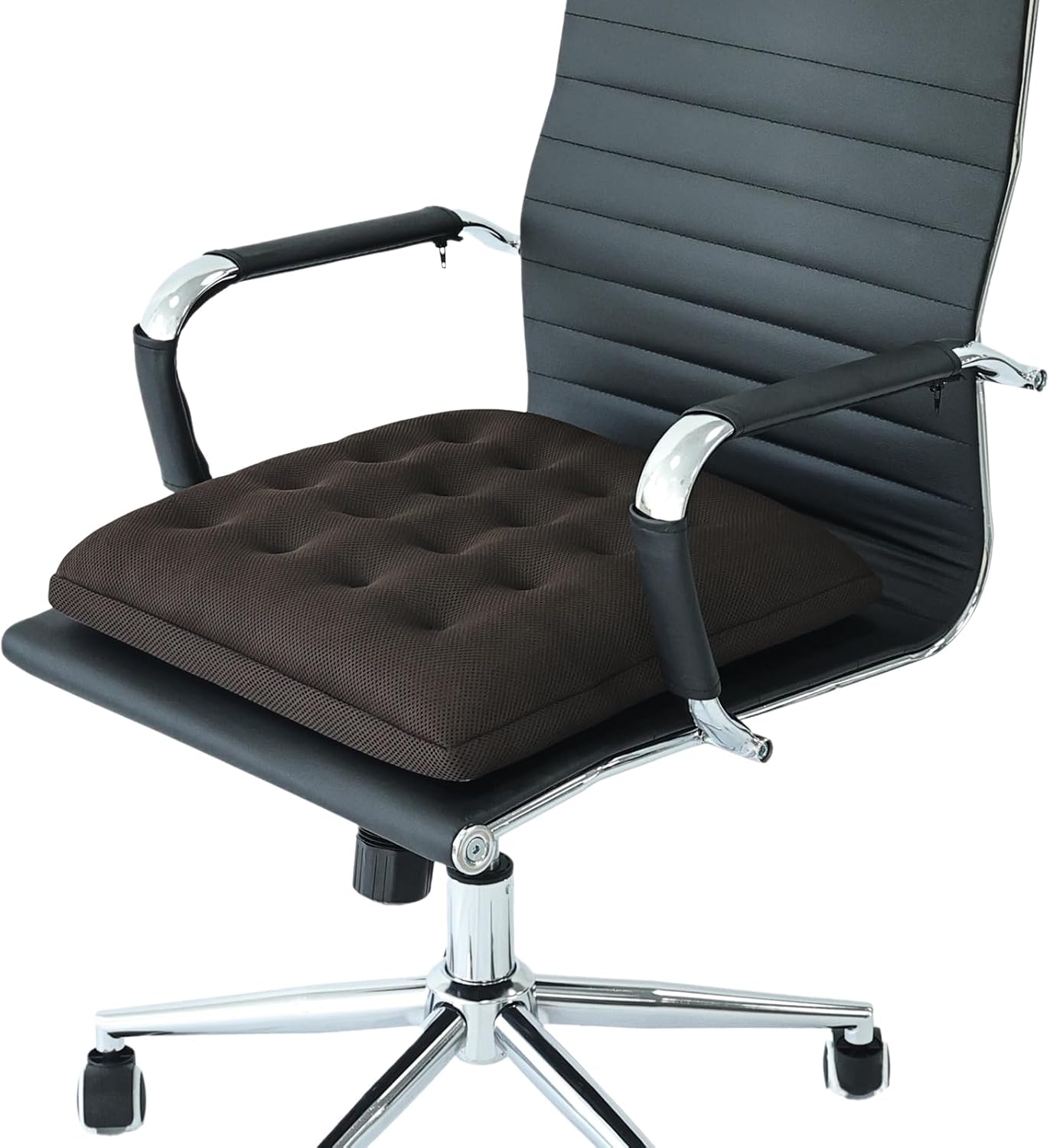 Gel Memory Foam Recliner Cushion – Extra Thick 5in Seat Pad, Non-Slip Bottom, Removable Cover, 20x20 Inches, Black, For Elderly & Comfort