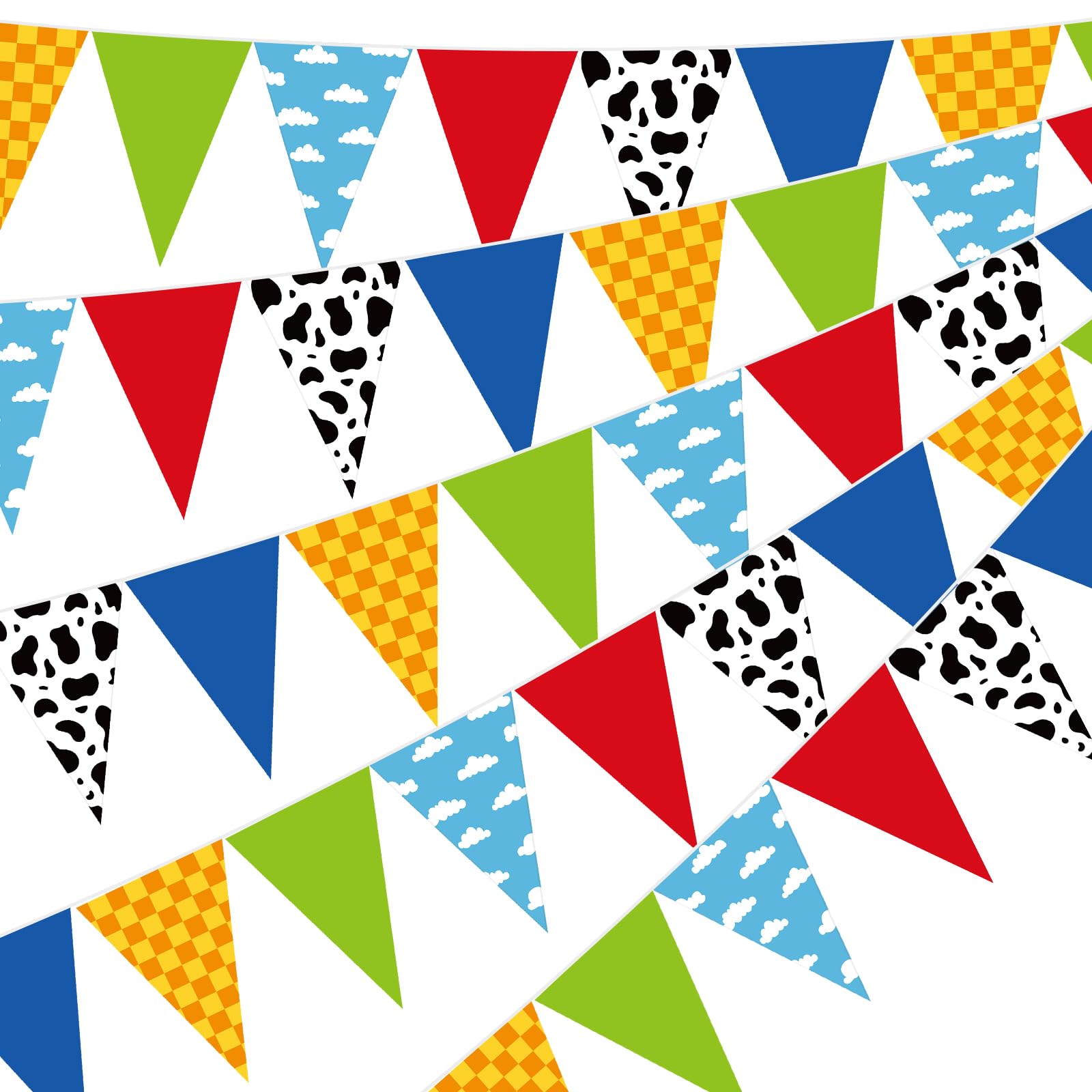 Photo 1 of Pasimy Cartoon Pennant Banner Flags (5 Pcs)