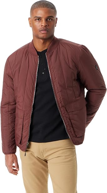 BASS OUTDOOR Mens Reversible Liner Bomber Jacket With Pocket on Both Sides Standard