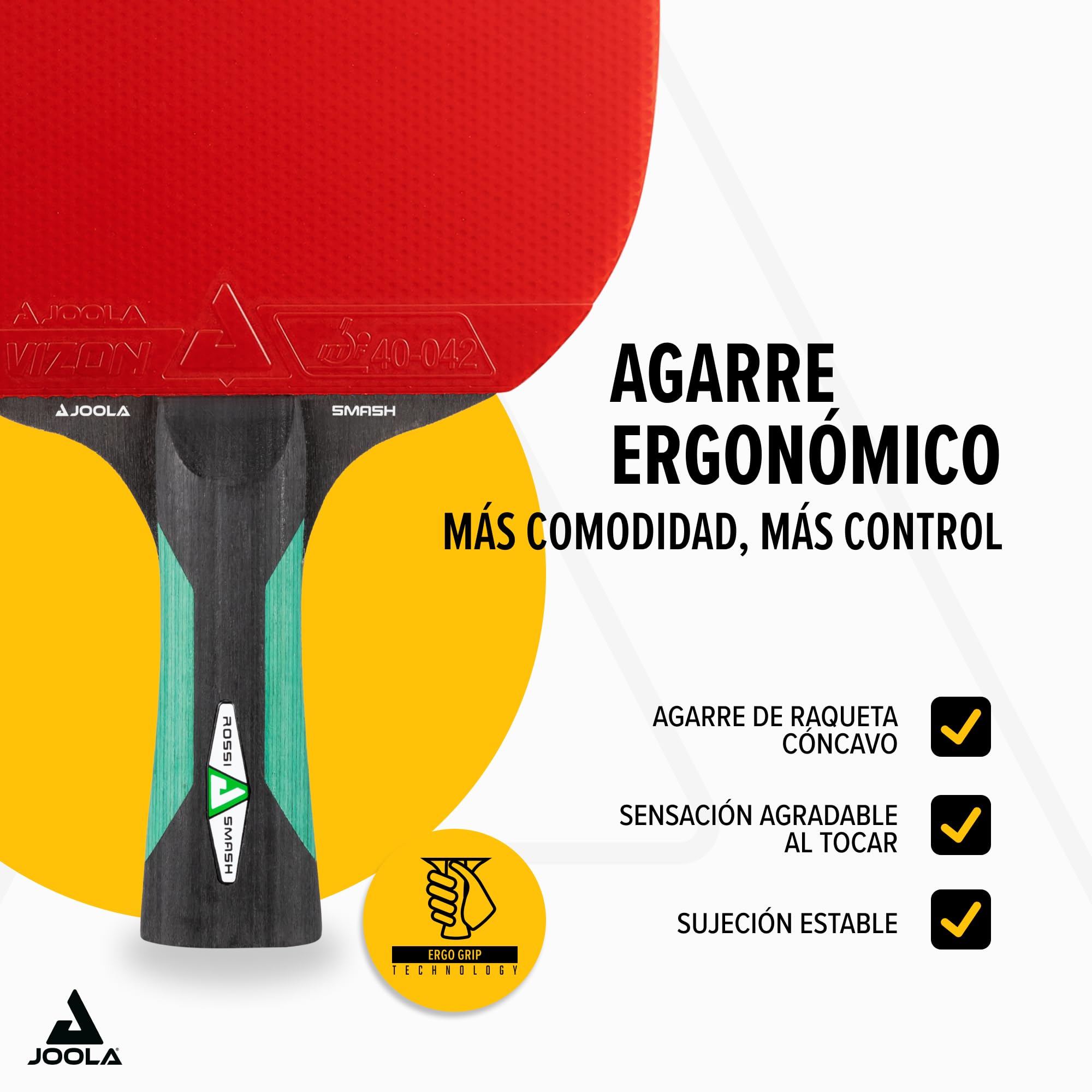 JOOLA Rosskopf Smash Pala de Tenis de Mesa, Unisex Adulto, Multicolor, Talla Única