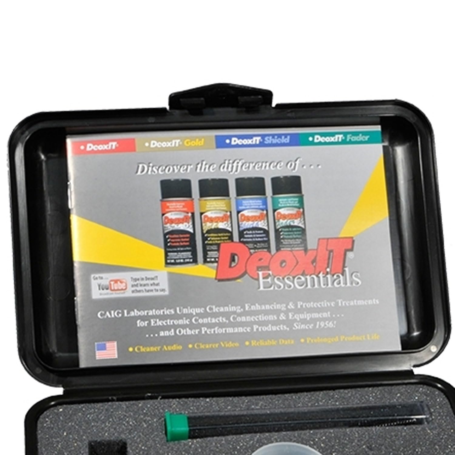 Caig DeoxIT SK-GXMD - Kit de mantenimiento para tubos de vacío con paño de microfibra Keepdrum
