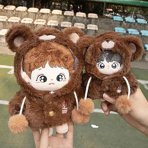 Miniatura 4 de niannyyhouse Ropa de muñeca de felpa de 3.9 in y 7.9 in, con capucha, chaqueta suave, accesorios de felpa (a4, 3.9 in)