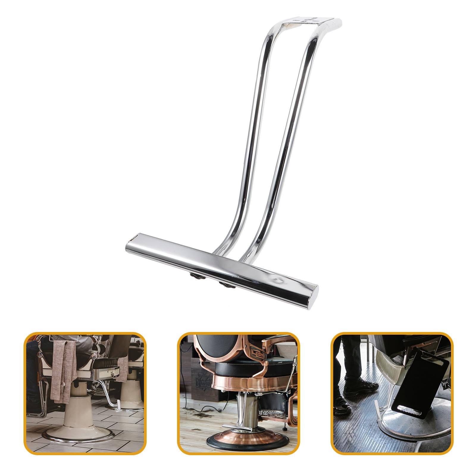 Cabilock Repose-Pieds pour Fauteuil de Salon en Acier Inoxydable, Pédale Stable et Solide, Accessoire Pratique pour Fauteuils de Coiffure et Barbiers Professionnels