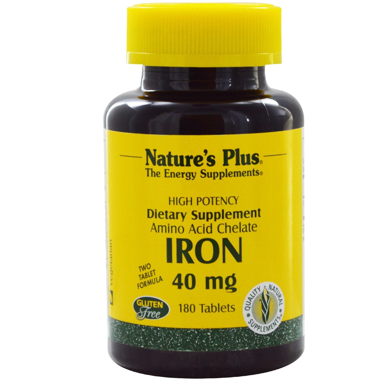 NaturesPlus, Iron Tablets, 20 mg, 180 Tabs