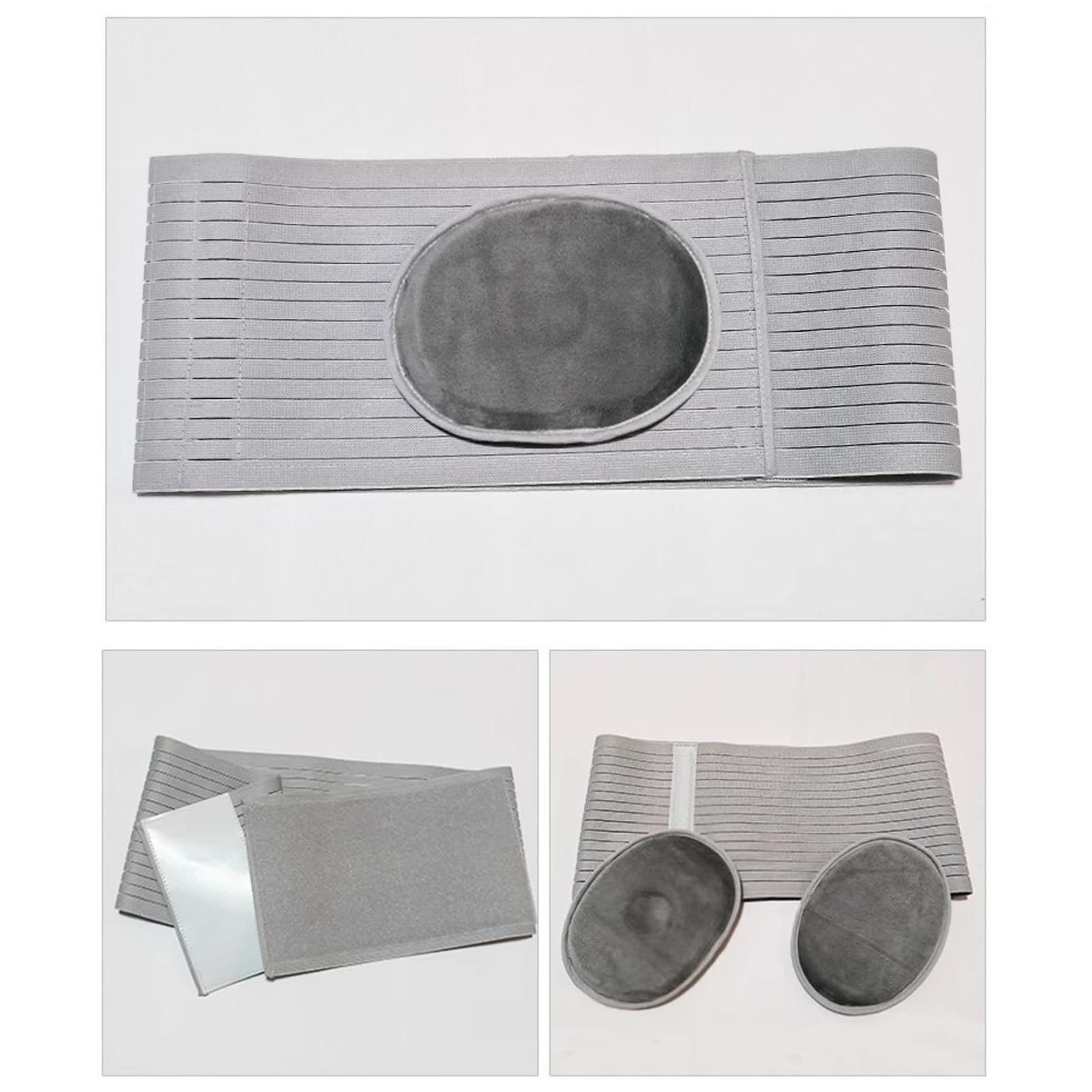 Fascia Addominale Medica più Larga da 16 cm con 2 Cuscinetti di Compressione, Fascia Ernia Ombelicale per Supporto Ernia Ombelicale, Allevia Il Dolore(M)