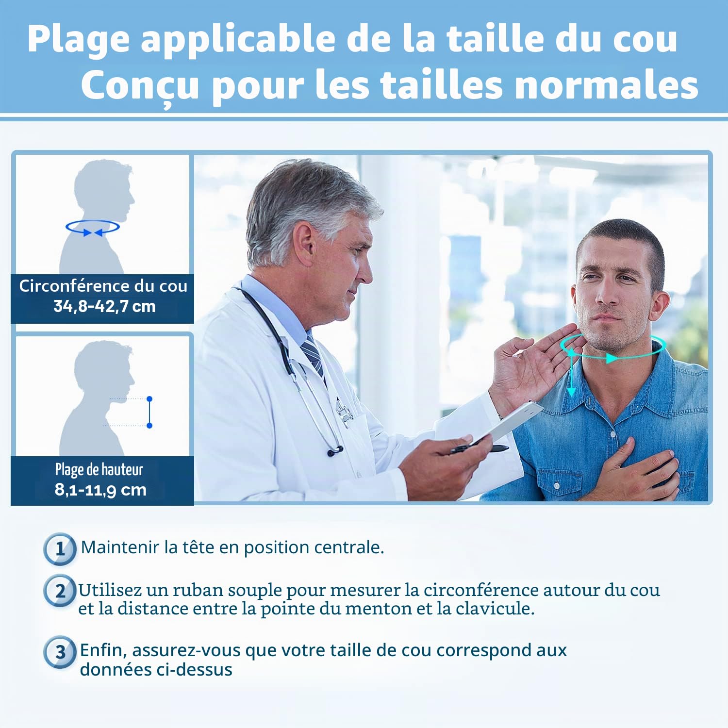 Holdsound Dispositif De traction Cervicale, Un Dispositif De Traction Cervicale Réglable électriquement Qui Soulage Efficacement Les Douleurs Au Cou， Facile à Utiliser