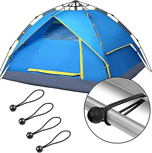 Miniatura 4 de BetterJonny - 50 cuerdas elásticas de bolas, cuerda elástica de 6 pulgadas con bolas, reutilizable, resistente para toldos, campamentos, lonas de