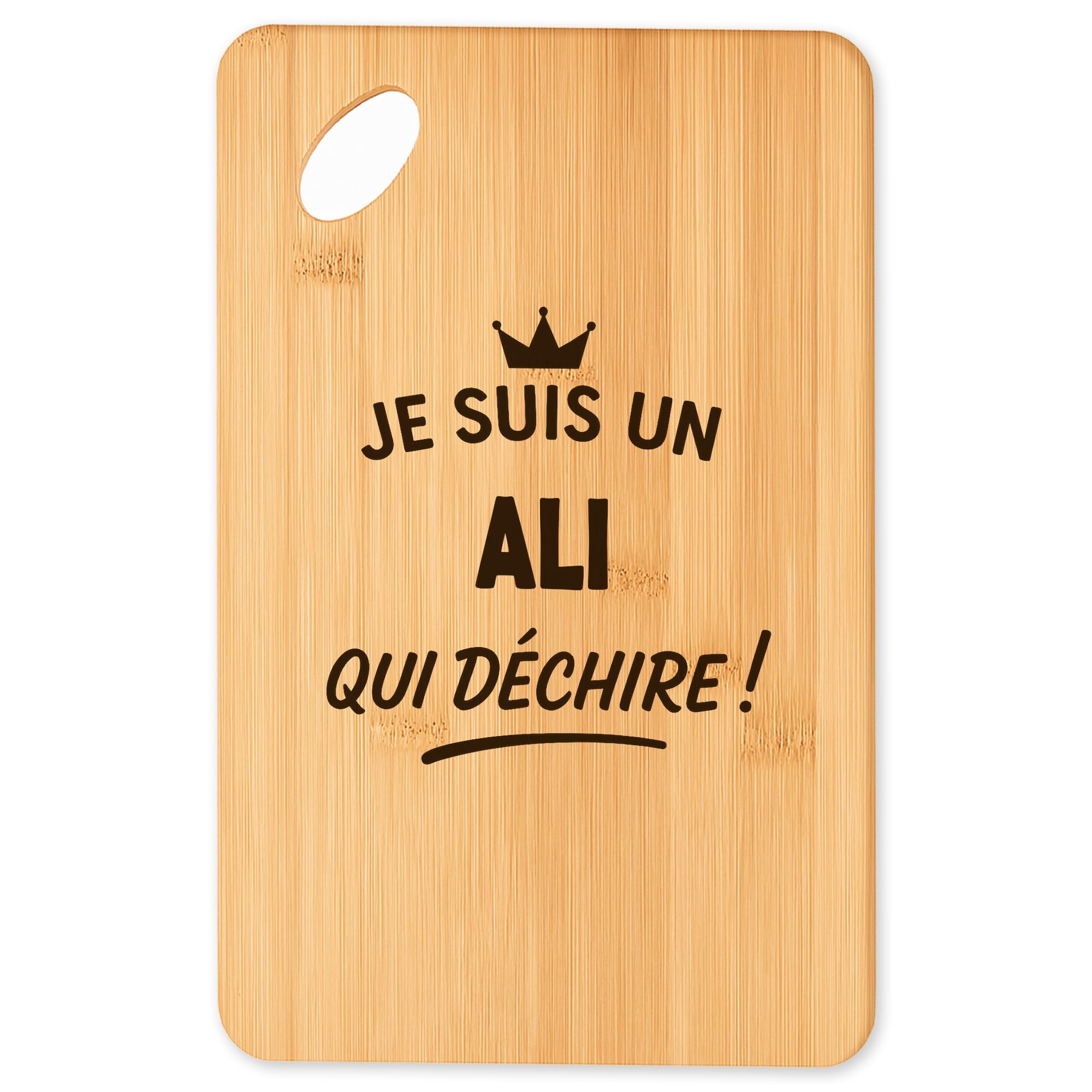 Planche à découper Ali qui déchire en bambou résistant pour apéro et grillades