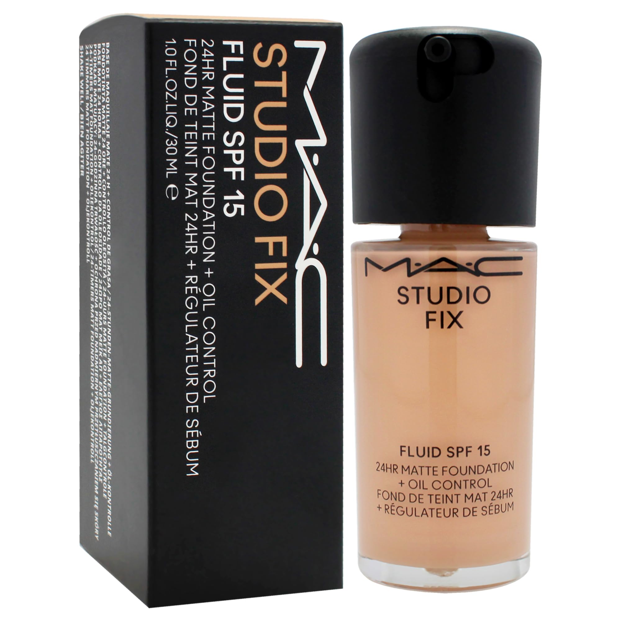 MAC Studio Fix Fluid SPF 15 24HR Matte Foundation + Oil Control No. NW22 (30 ml), 30 ml (Pack of 1) - Image 3