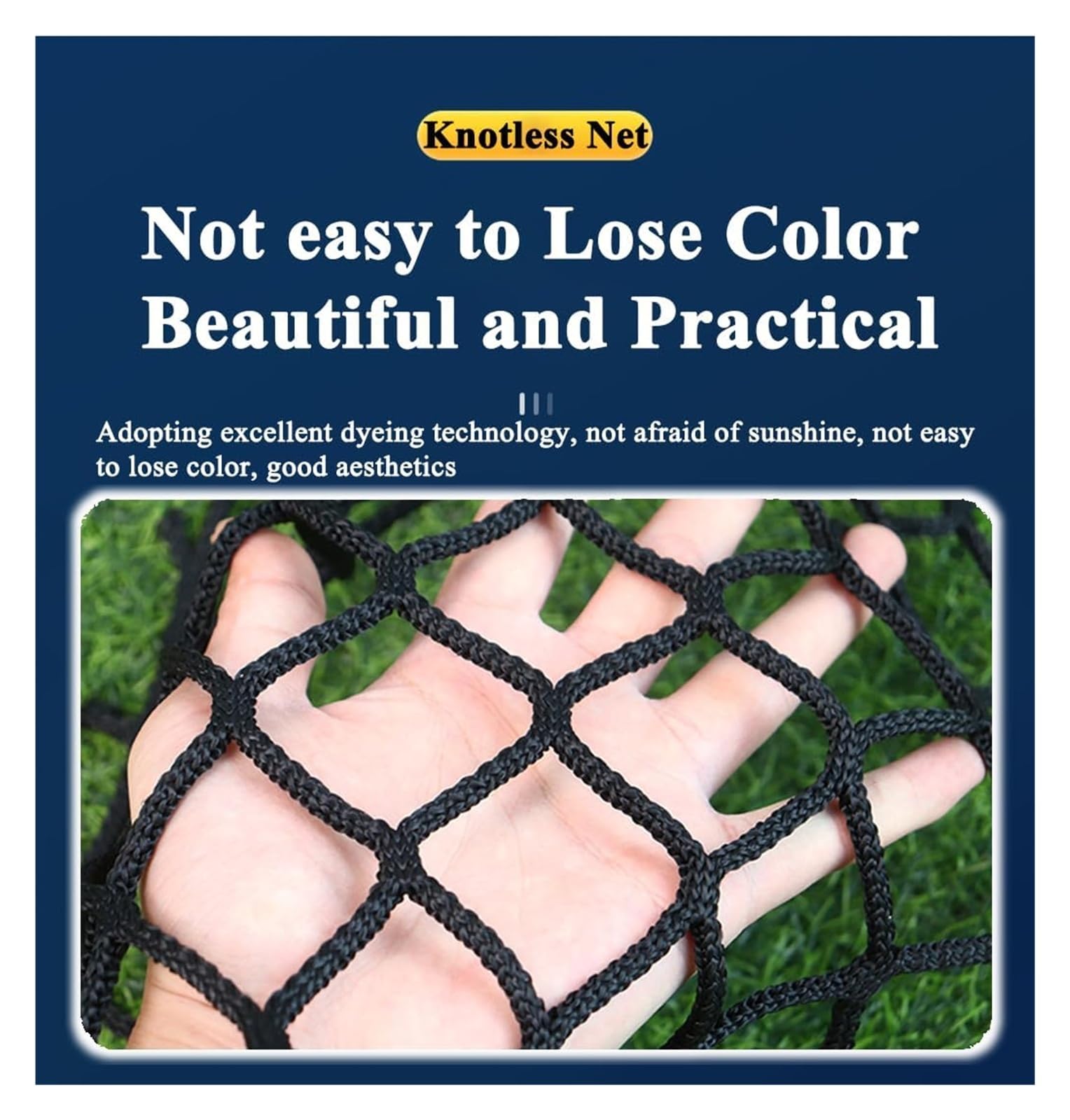 Outdoor Sports Net Ber - Rete da arrampicata in poliestere resistente agli strappi per campi da gioco e campi da banton (1 x 2 m)