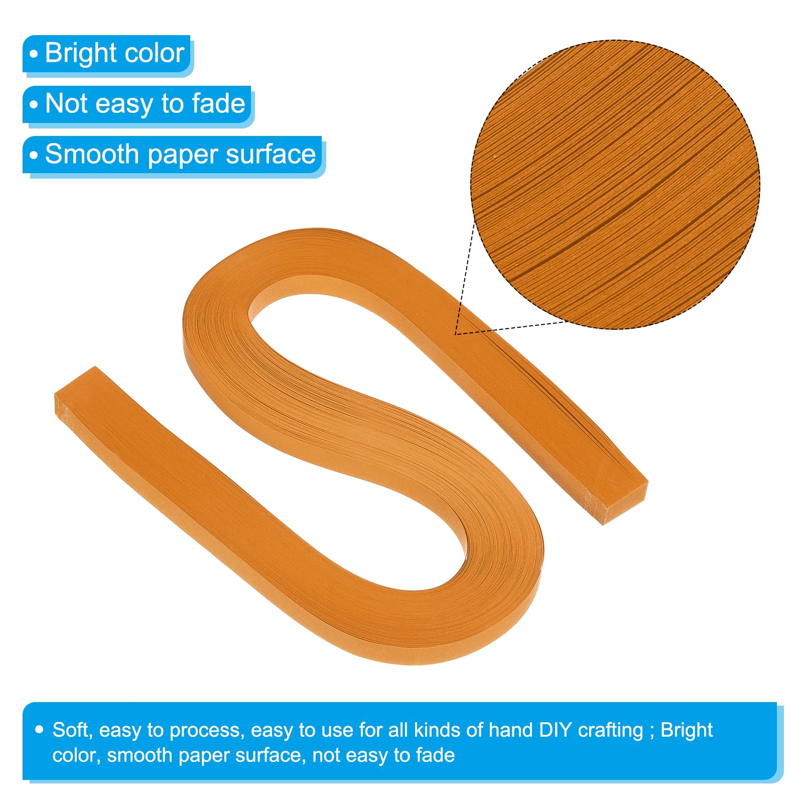 PATIKIL 120pcs Quilling Strips Paper 10mm(3/8") 54cm Origami Paper Quilling Strip for Art DIY Hand Craft Christmas Khaki - Image 3