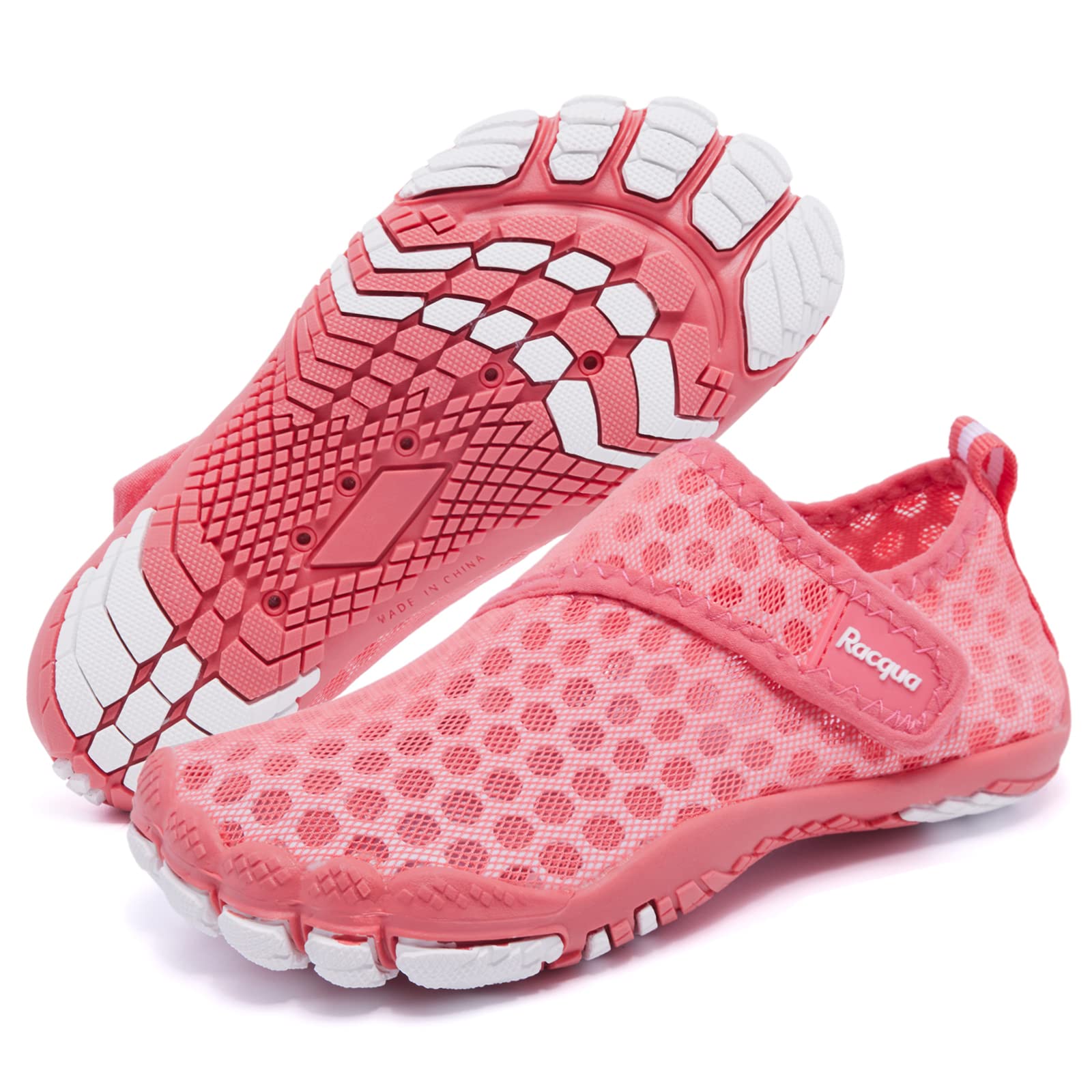 Racqua Boy's Girl's Kids Toddler Water Shoes Quick Dry Barefoot Lightweight Pool Swim Beach Sport Aqua Shoes(Toddler/Little Kid/Big Kid)