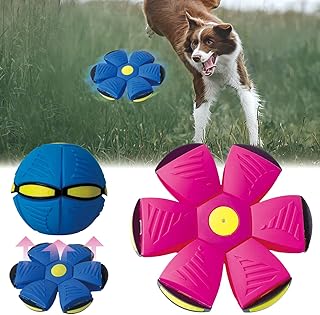 2PCS Pet Toy Flying Saucer Ball, Flying Saucer Ball Dog Toy with 3 Light Models for Interactive Dog,Cats, Children's Foot Ball,Outdoor Games,Camping Games