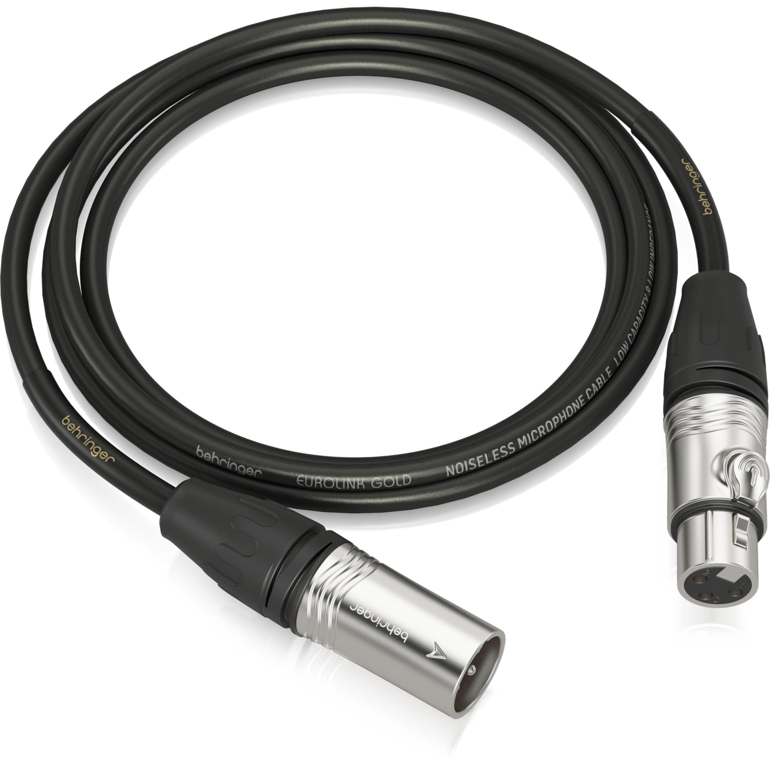 Behringer Microphone Cable - XLR Male to XLR Female - 1.5 m / 5 ft - Gold Performance - GMC-150