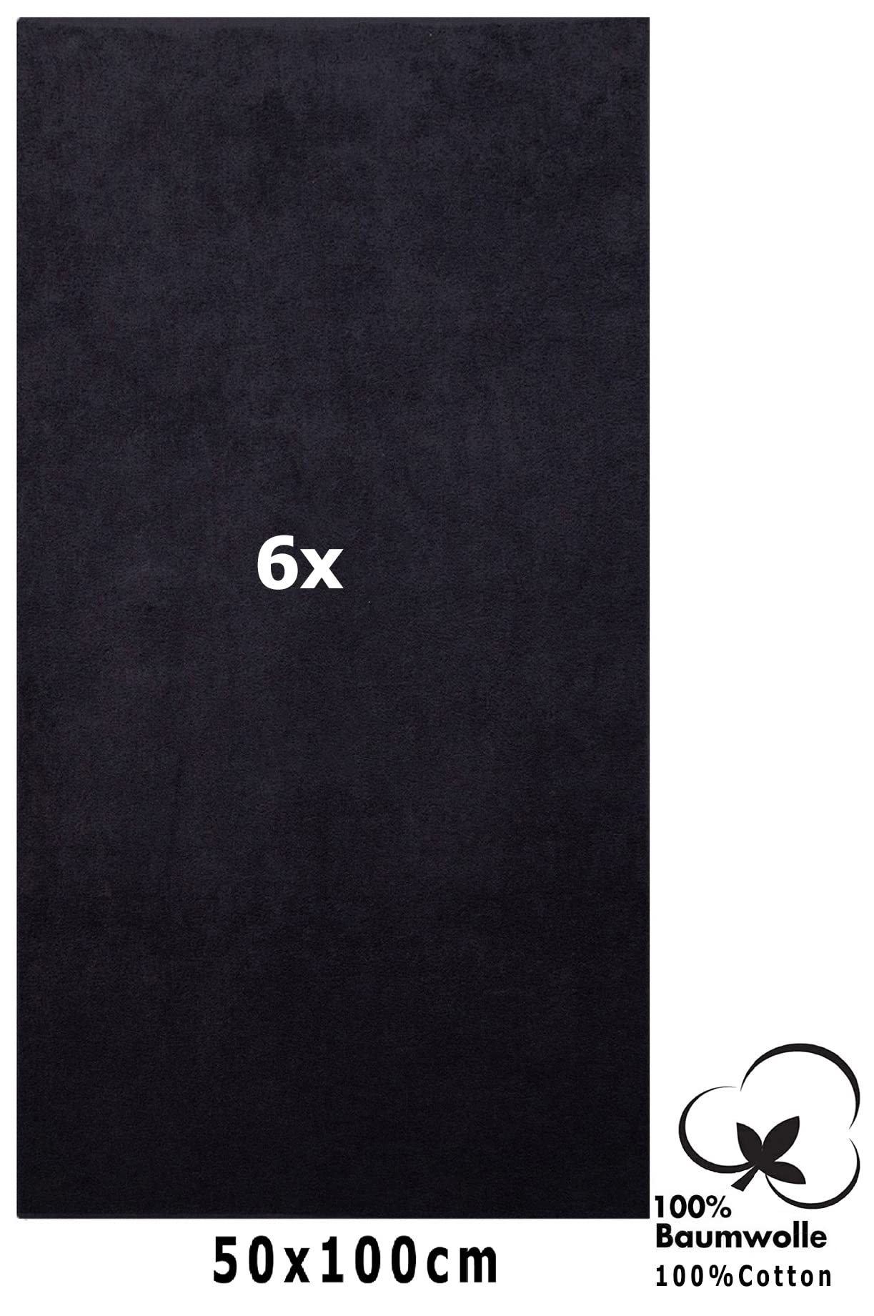 Betz 6 pezzi Asciugamani BERLIN 100% cotone 50x100cm Colore grigio grafite - BERLIN