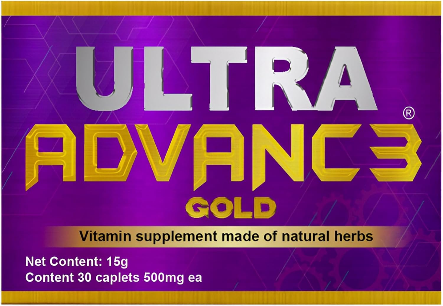 Ultra Advance 3 Gold Ultimate Joint Support - Vegan - Non GMO - Original 30 Caps