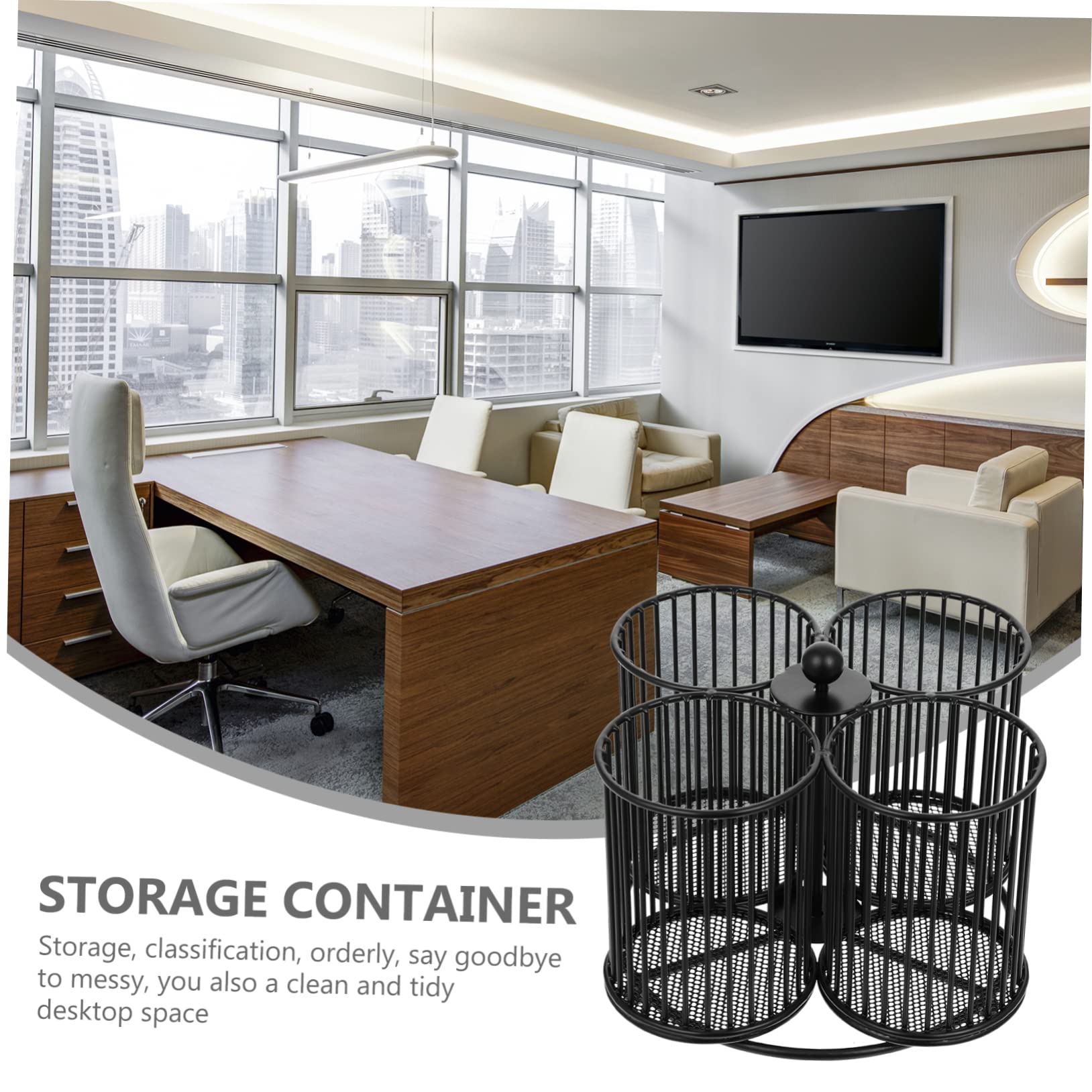 Ciieeo Portapenne in Metallo Da Scrivania Organizer Per Penne e Accessori Design Semplice e Elegante Stabile e Resistente Per Uffici e Studi