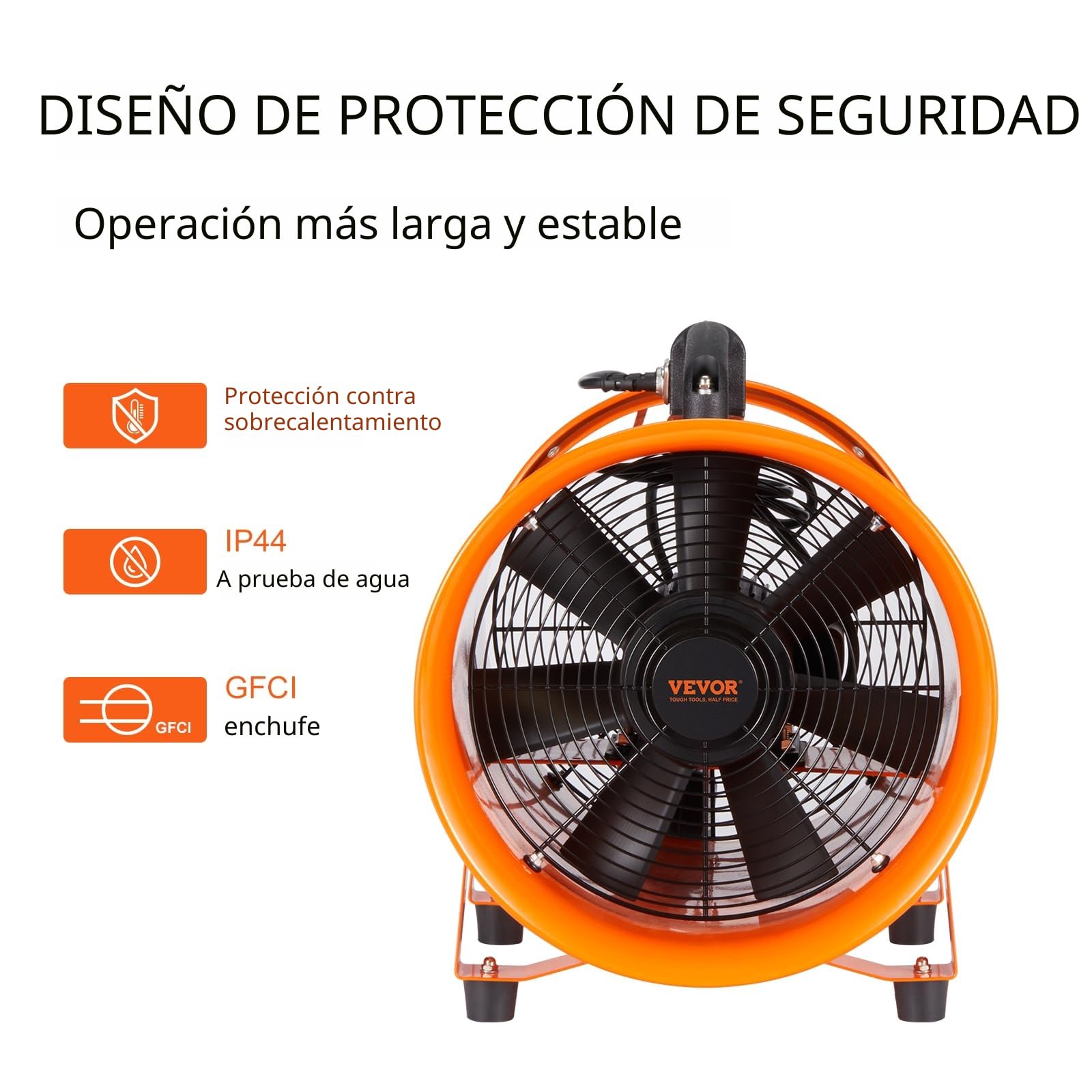 VEVOR Ventilador de extracción 367 W Extractor de aire Conducto Industrial 304,8 mm Tubo de extracción 5 m Volumen de aire 4373 m3/h Ventilador de escape para extraer polvo humo casa trabajo