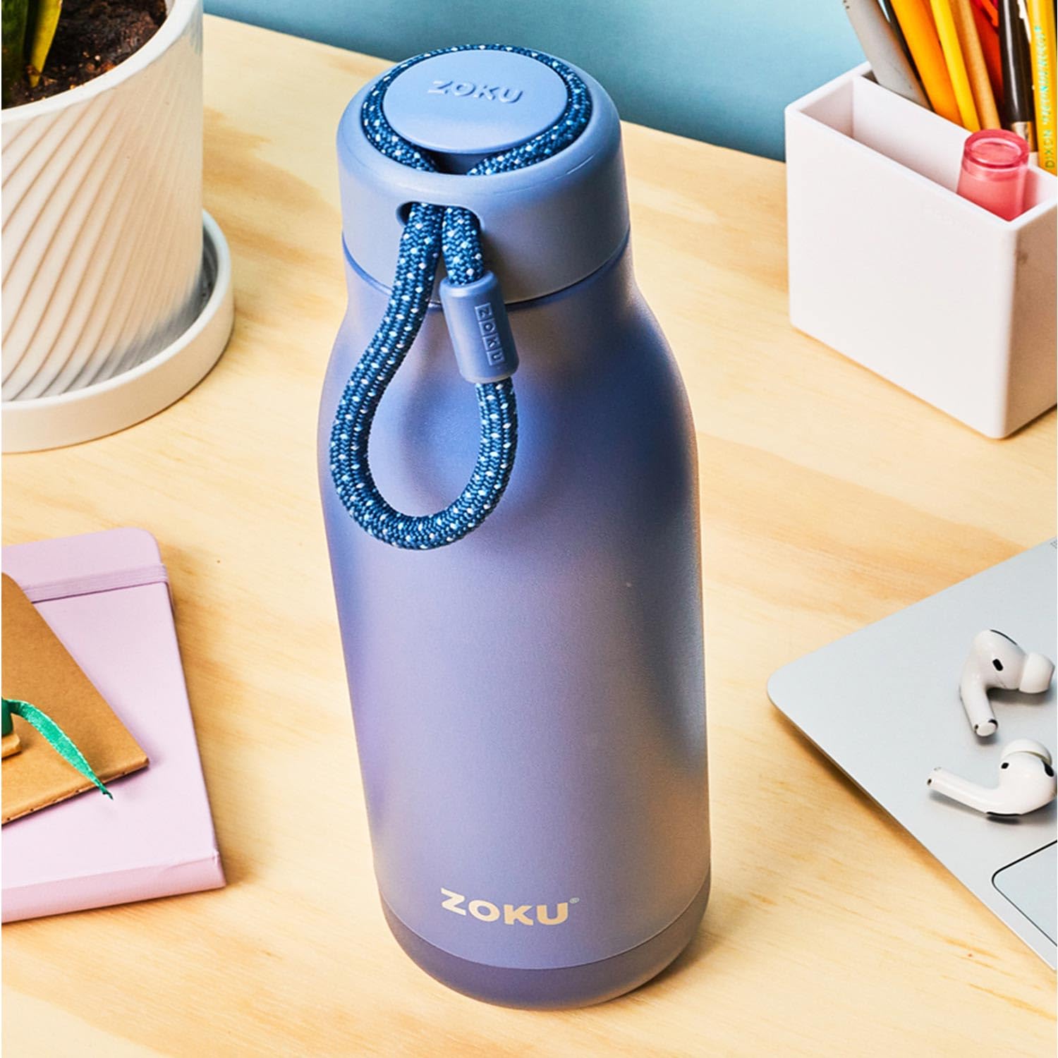 ZOKU - Botella Acero Inoxidable 750 ml PC Azul Marino