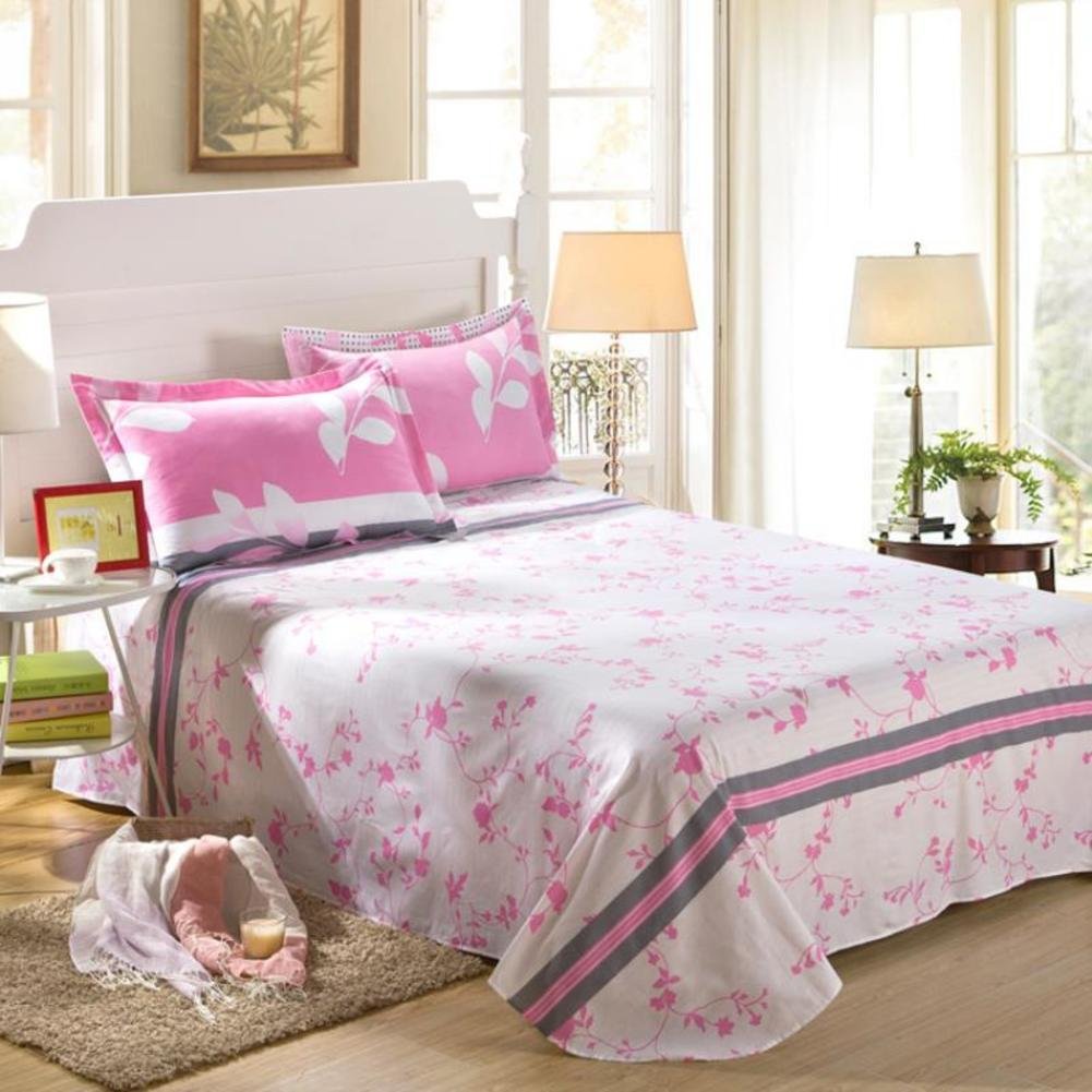 Drap en coton sergé douillet pour lit double 230x250cm en hiver