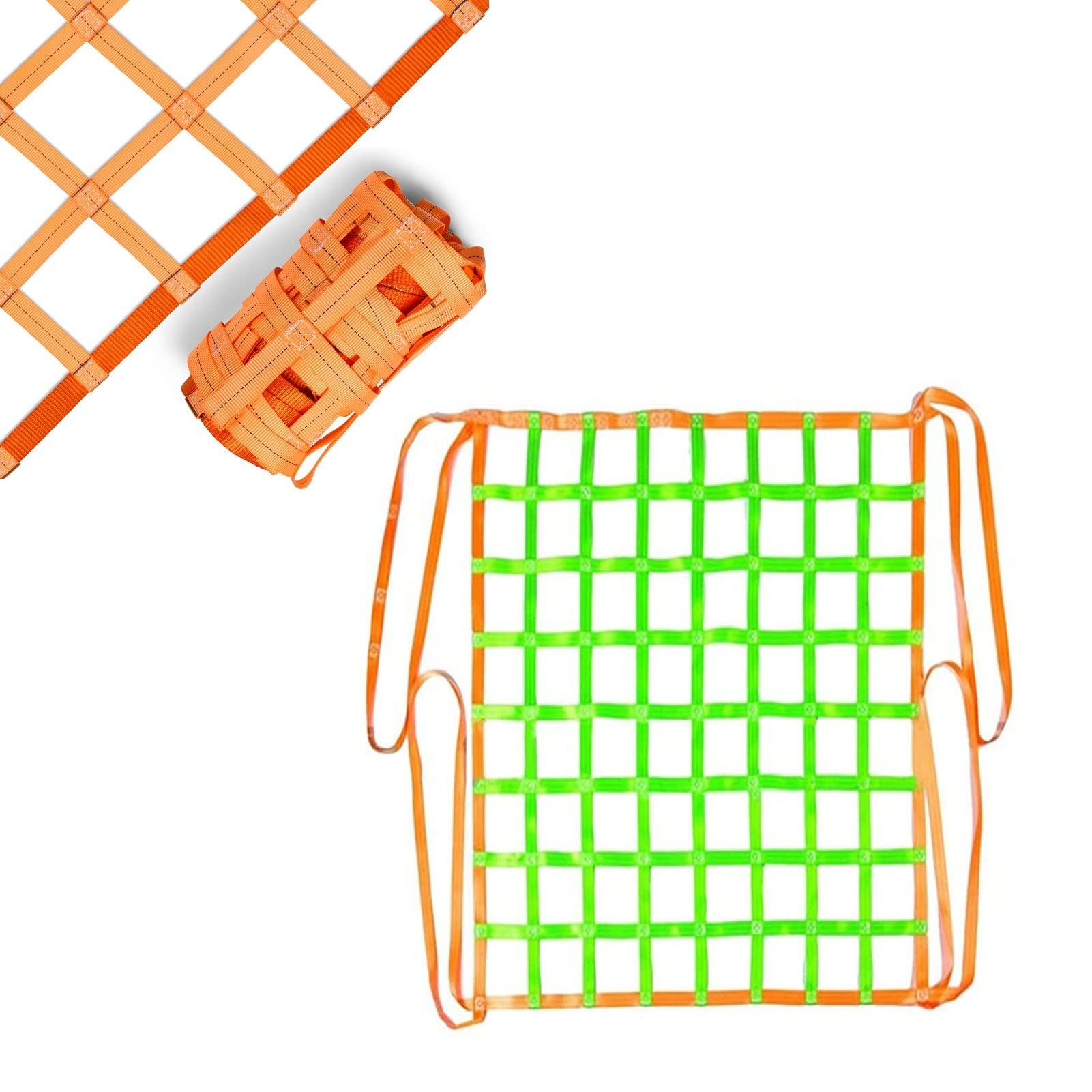 Hängendes Hebe-Gepäcknetz - Flaches Nylonschlingen-Hebenetz, Elastisches Frachtnetz, Reißfestes Hebenetz, Anhängernetz, Anpassbar, Hebenetze Für Industrielle Be- Und Entladewerkzeuge,