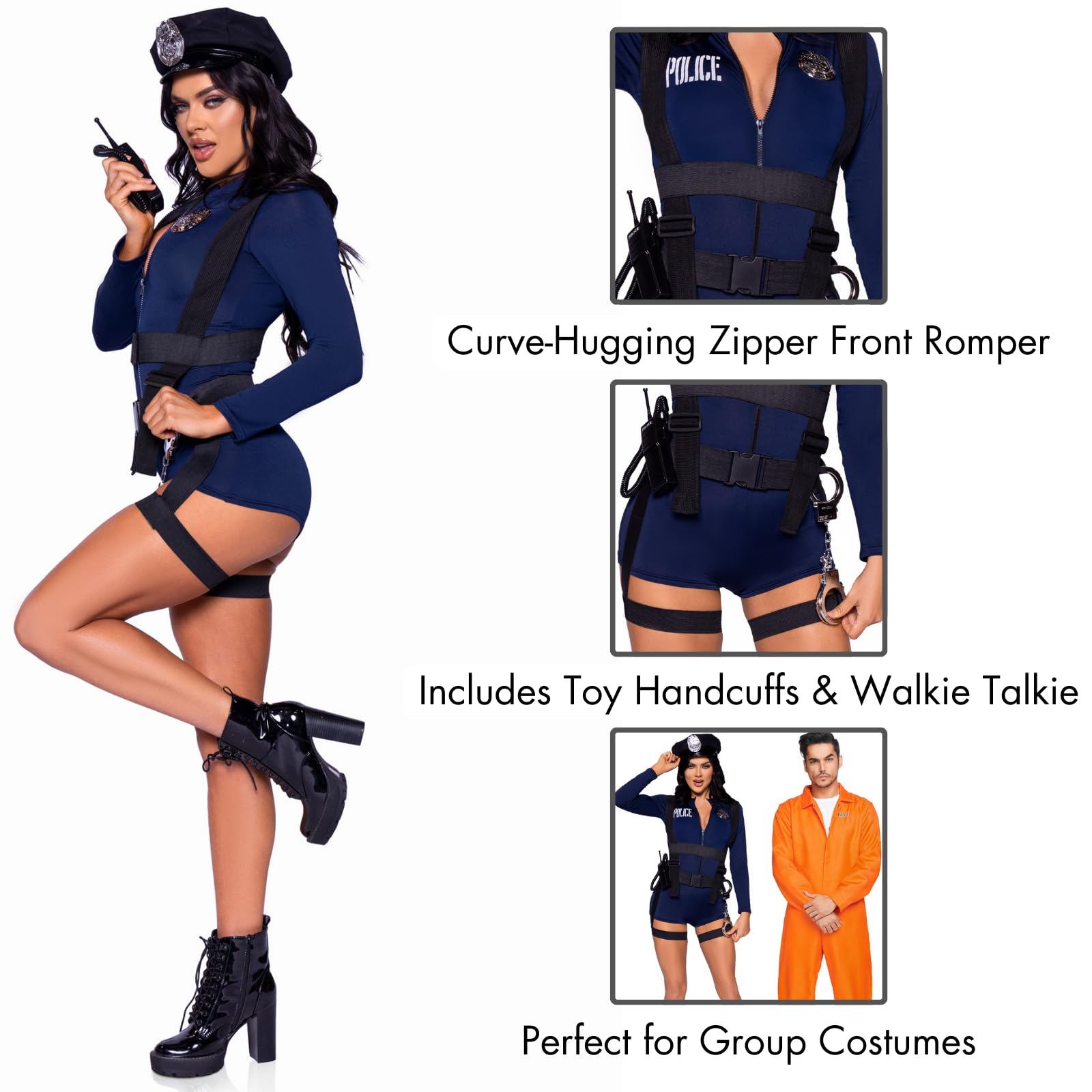 Leg Avenue damski kostium Flirty Cop, XS