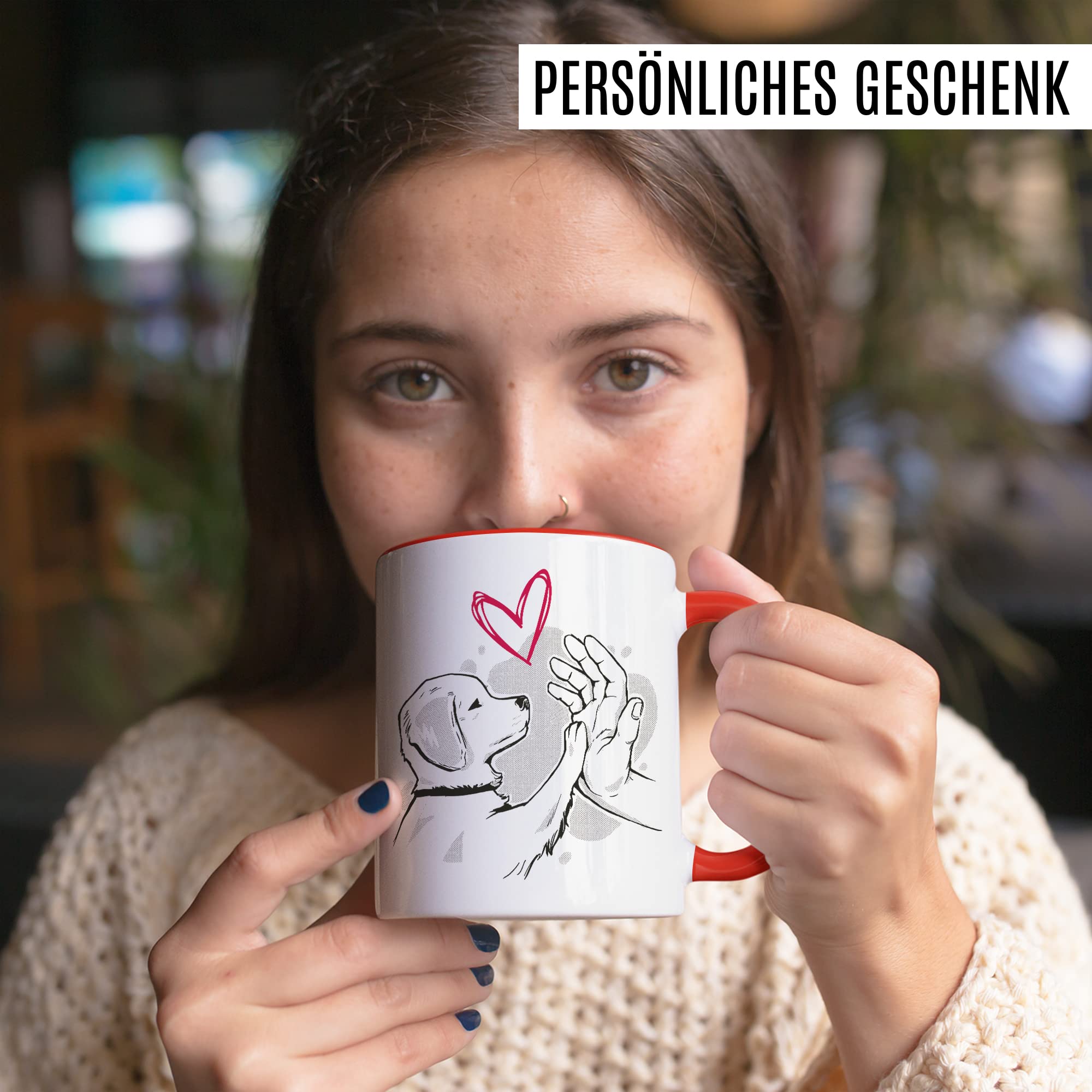 Tazza Da Caffè Per Proprietari Di Cani – 4 Zampe 2 Piedi 1 Squadra – Idea Regalo Amante Animali – 330 Ml – Stampata In Germania