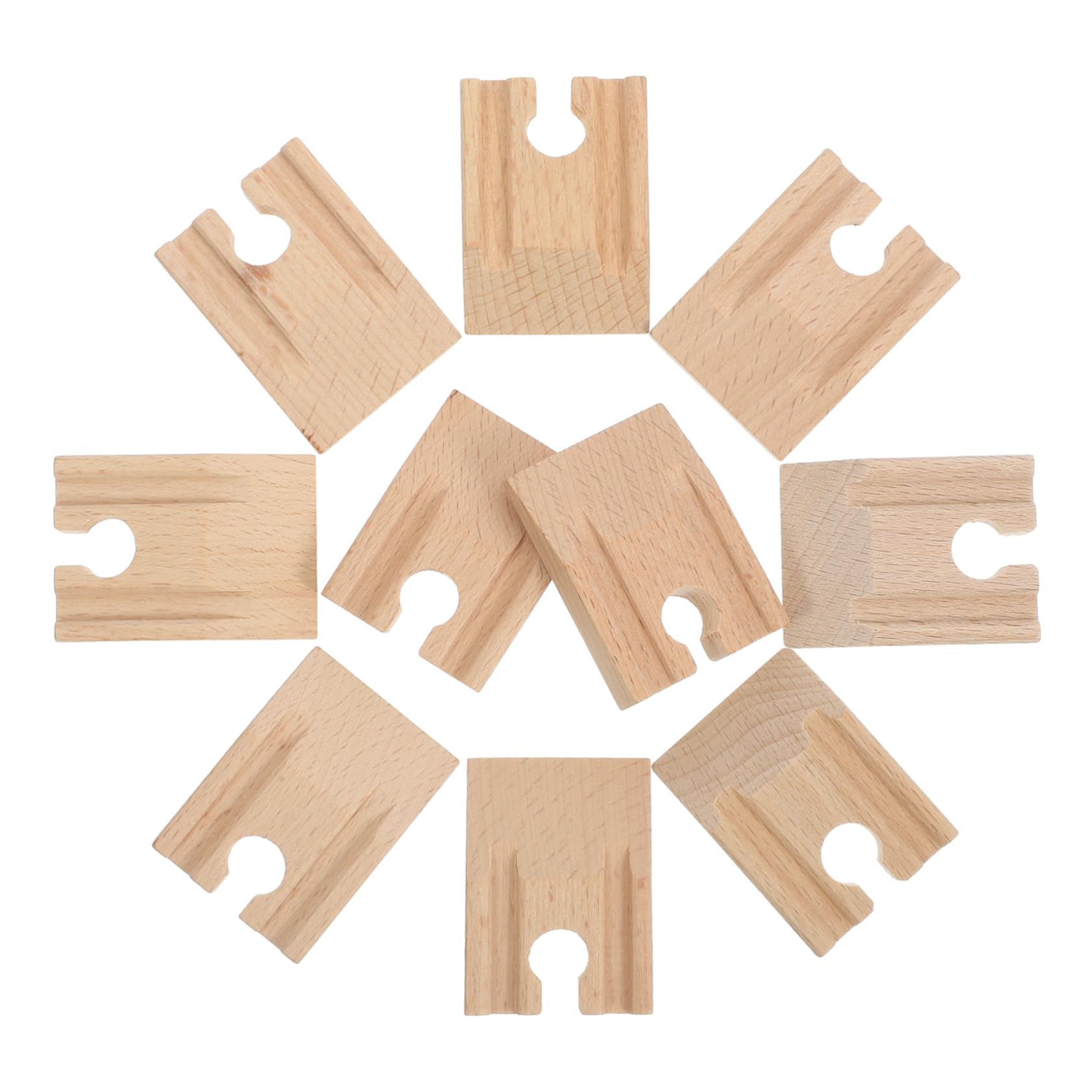 Abaodam 3sets Rolling Train Track Expansion Wooden Train Track Toy Replacement Parts 10pcs*3