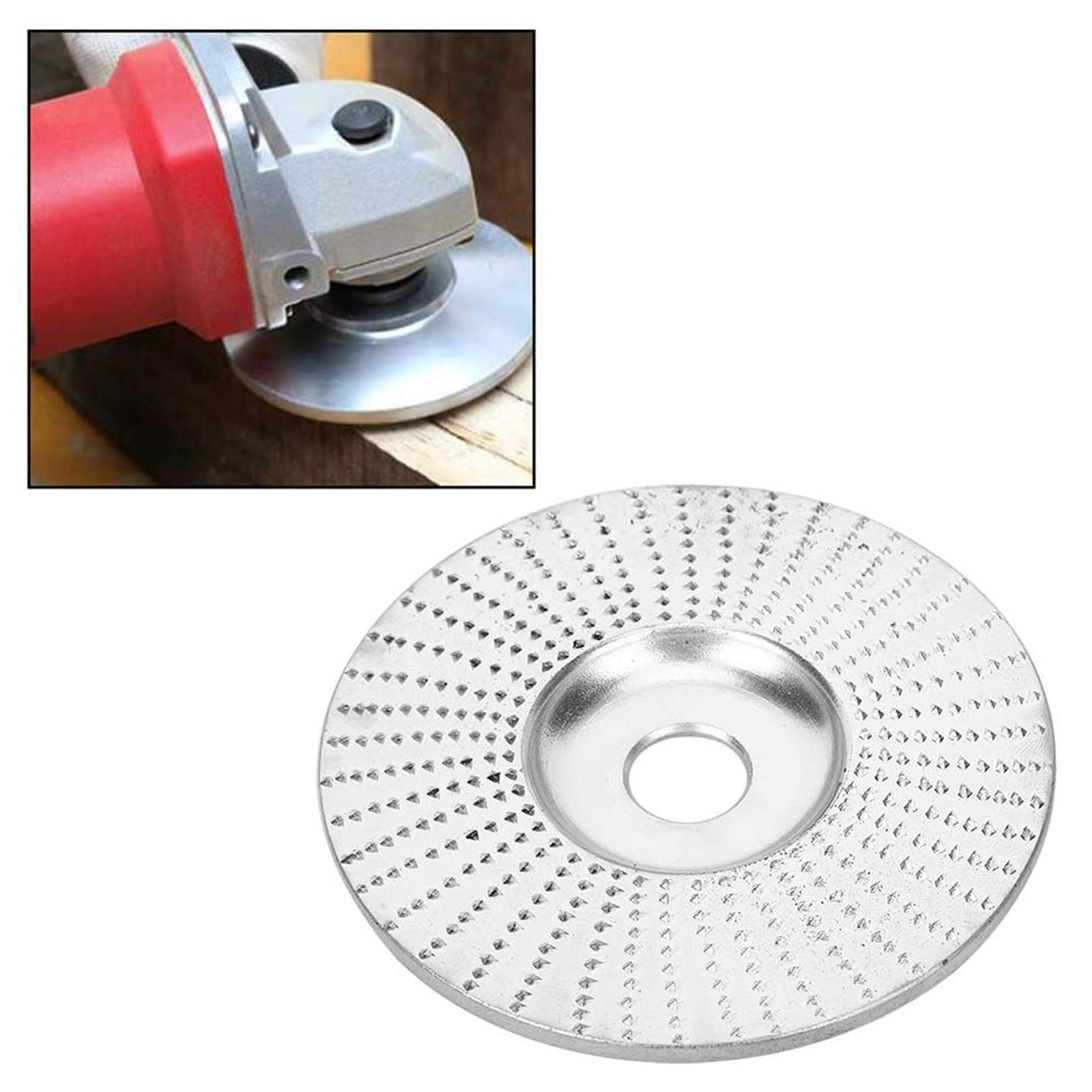 Muela De Ángulo De Madera Para Amoladoras, Disco Abrasivo Para Amoladora Angular Muela Abrasiva Lijar Tallar Herramienta Rotativa Recubrimiento De Carburo De Tungsteno Agujero De 5/8 Pulg