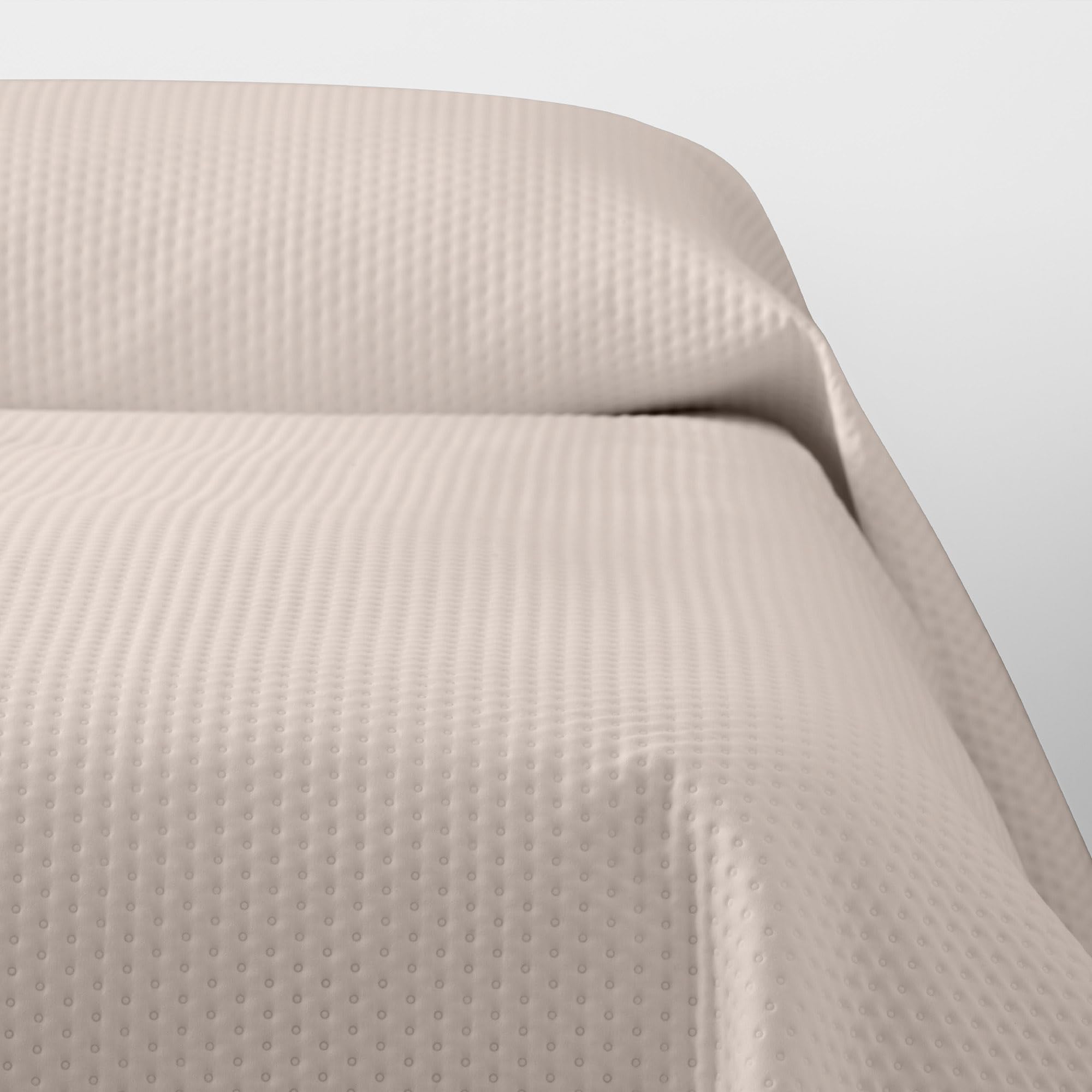 SOMNI HOME Colcha Bouti Reversible Acolchada para Cama 135/150 cm – Colcha Ligera Primavera Verano – Colcha Decorativa Moderna – Color Arena