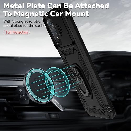 Miniatura 6 de Yodueiv Funda para Redmi Note 11 Pro 4G5GRedmi Note 11E Pro con protector de pantalla de vidrio templado y cubierta de cámara deslizante, anillo