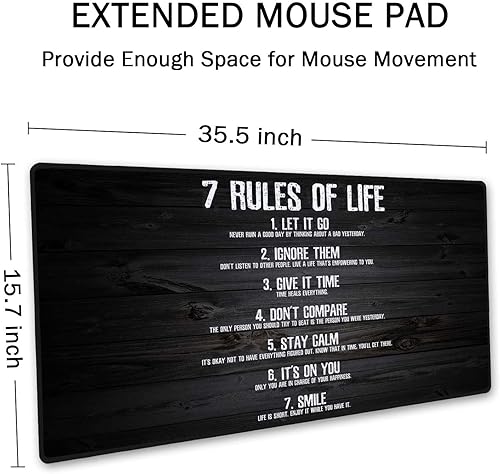 Miniatura 9 de SSOIU Alfombrilla de mouse extendida para juegos con estampado de triángulos coloridos (35.5 x 15.7 pulgadas), alfombrilla de mouse grande con base