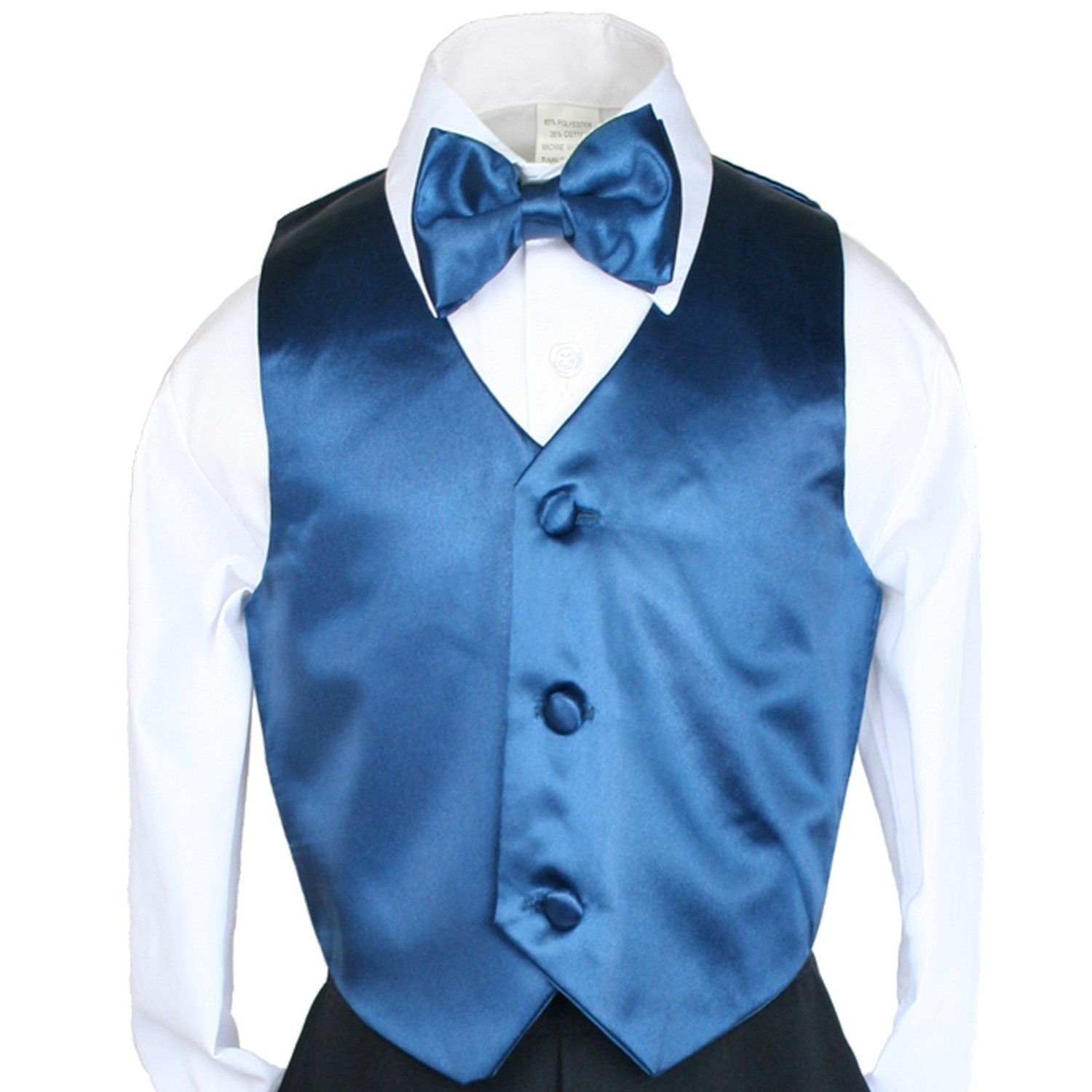 2pc Green Teal Bow Tie Vest Set Boy Wedding Party Graduation Formal Suit Sm-20 (5)