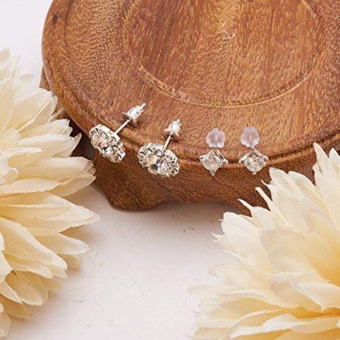 DIY Crafts Clear; Small, Pairs Bullet Clutch Earring Safety Backs with Pad (Clear (Clear; Small) 3