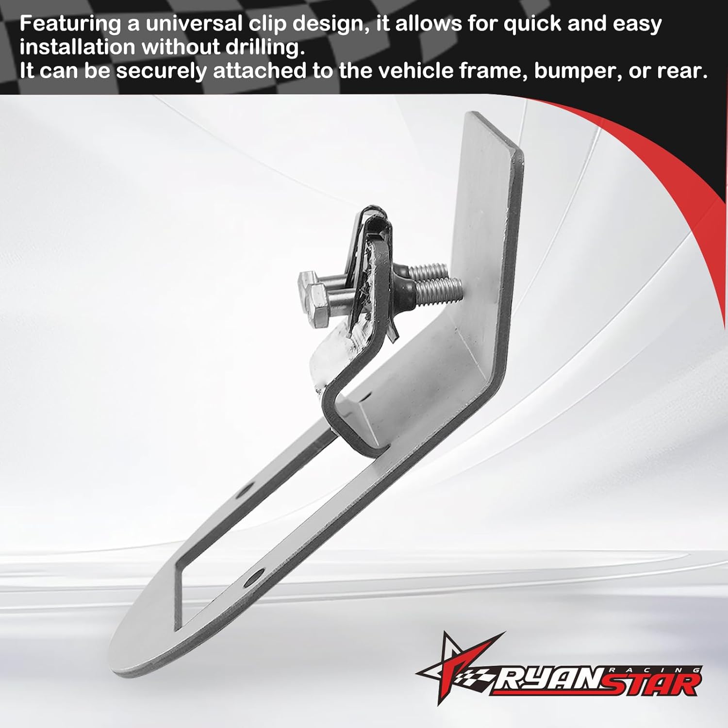 RYANSTAR RACING 2-Pack Universal LED Light Bracket - Stainless Steel No-Drill Mount for Truck, Trailer, RV