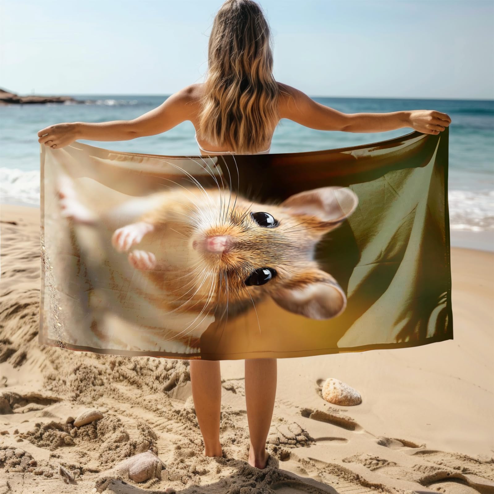 Générique Serviette Microfibre Plage Animaux Bruns Mignons