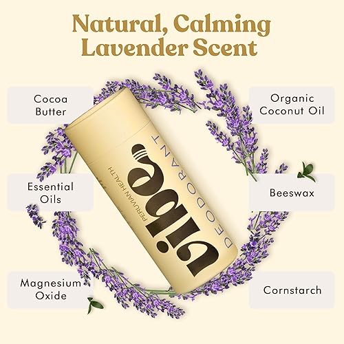 Miniatura 4 de Vibe - Desodorante natural sin aluminio para mujeres y hombres, control de olores de larga duración con aceite de coco orgánico y cera de abejas