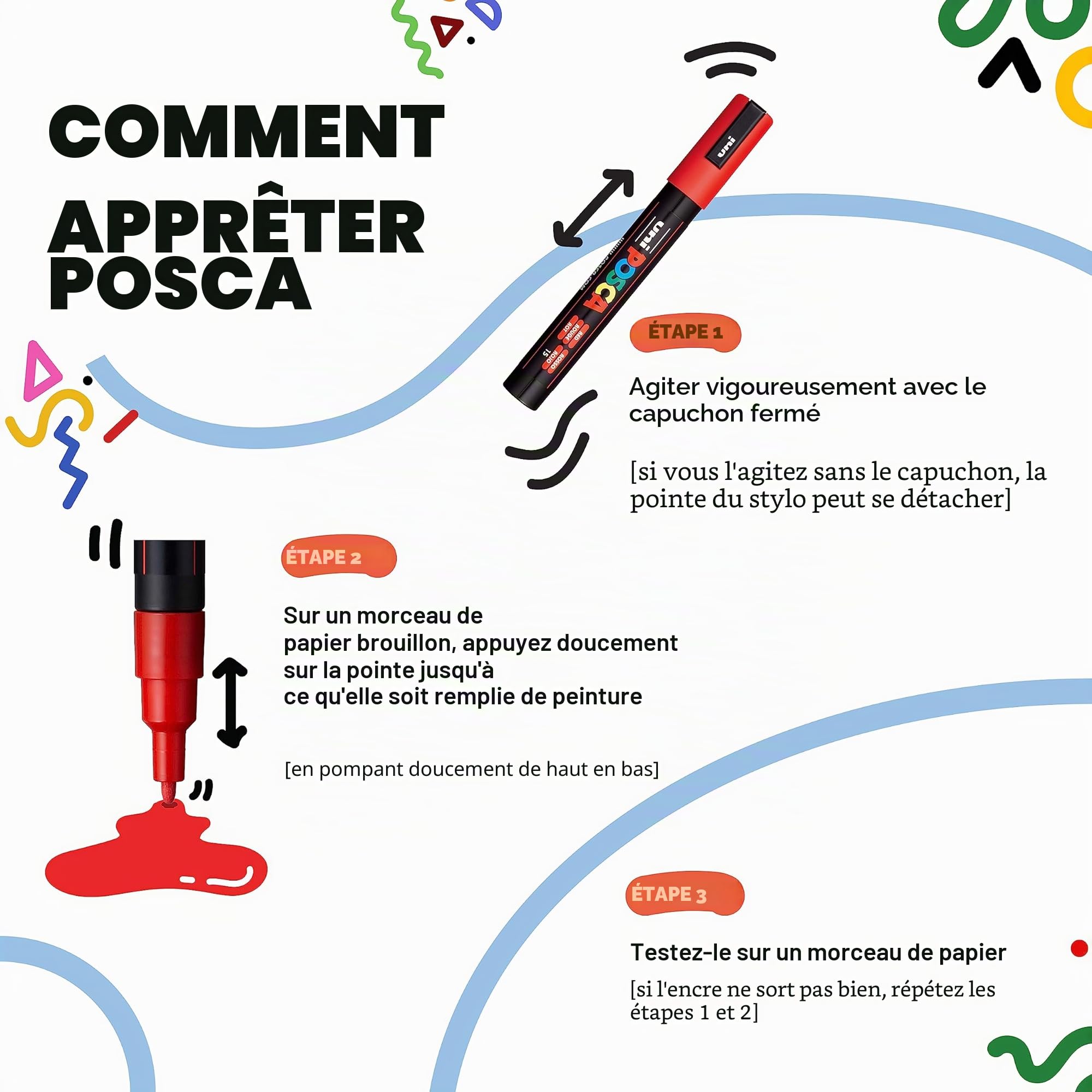 POSCA PC-5BR Marqueurs à peinture à base d'eau, pointe brosse réversible (1,0-4,0 mm), couleurs assorties, pack de 16