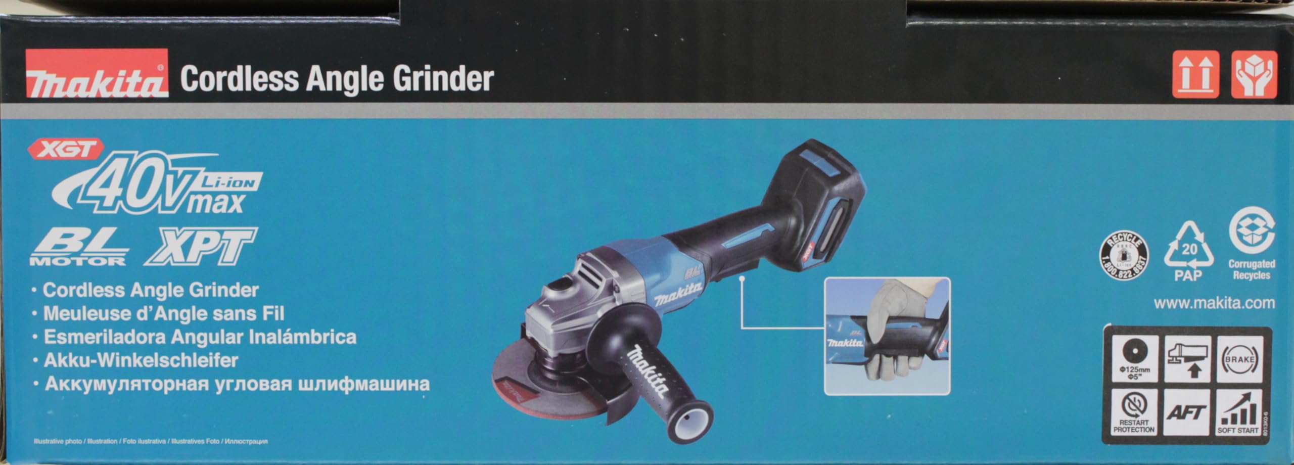 MAKITA AMOLADORA ANGULAR INALÁMBRICA GA013GZ XGT