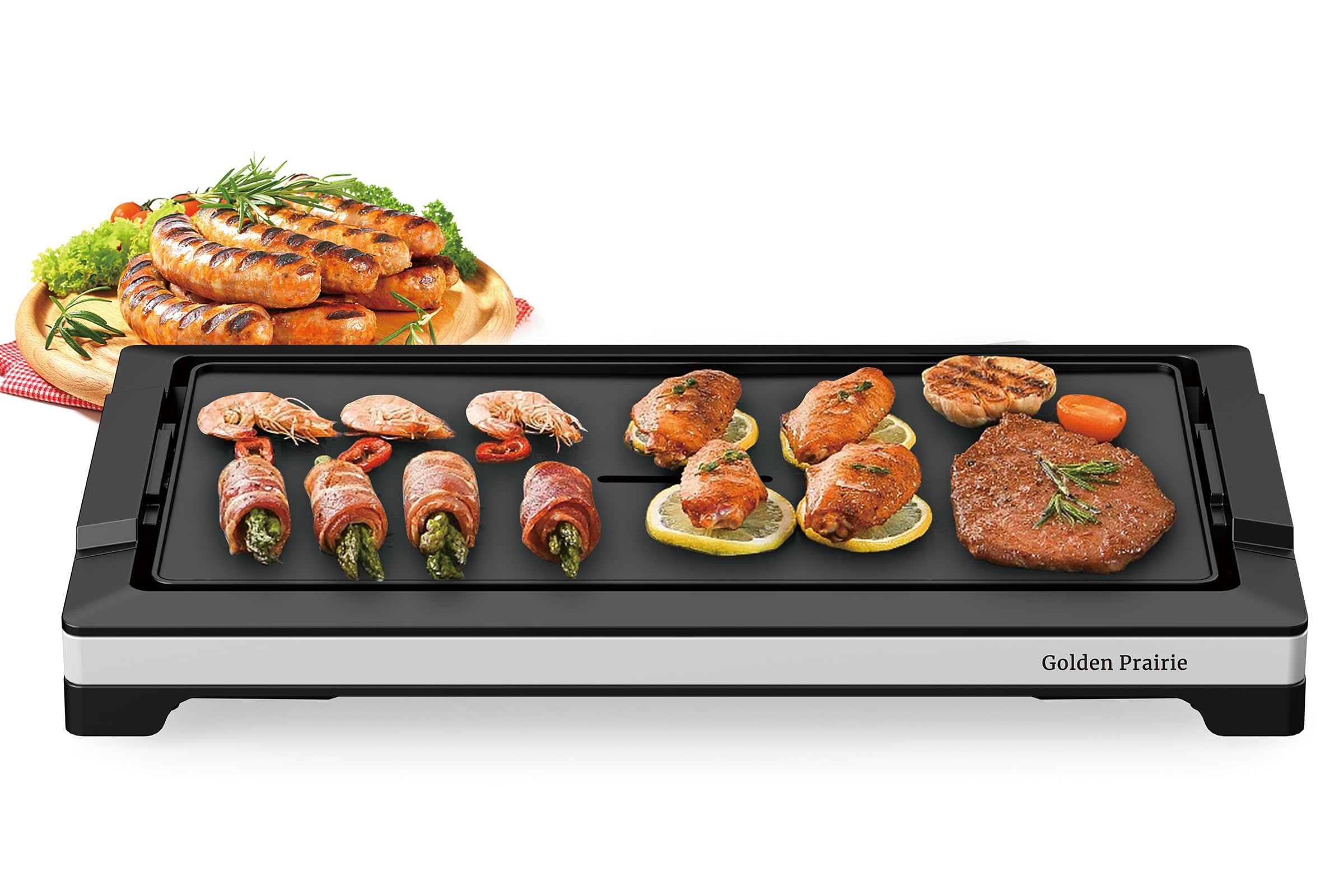 GOLDEN PRAIRIE 1800W Indoor Grill & Electric Griddle