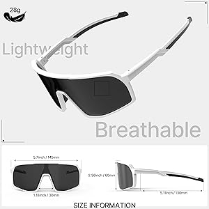 YOZISS Cycling Glasses Polarized Sports Sunglasses for Men Women Youth Baseball Running Driving Golf