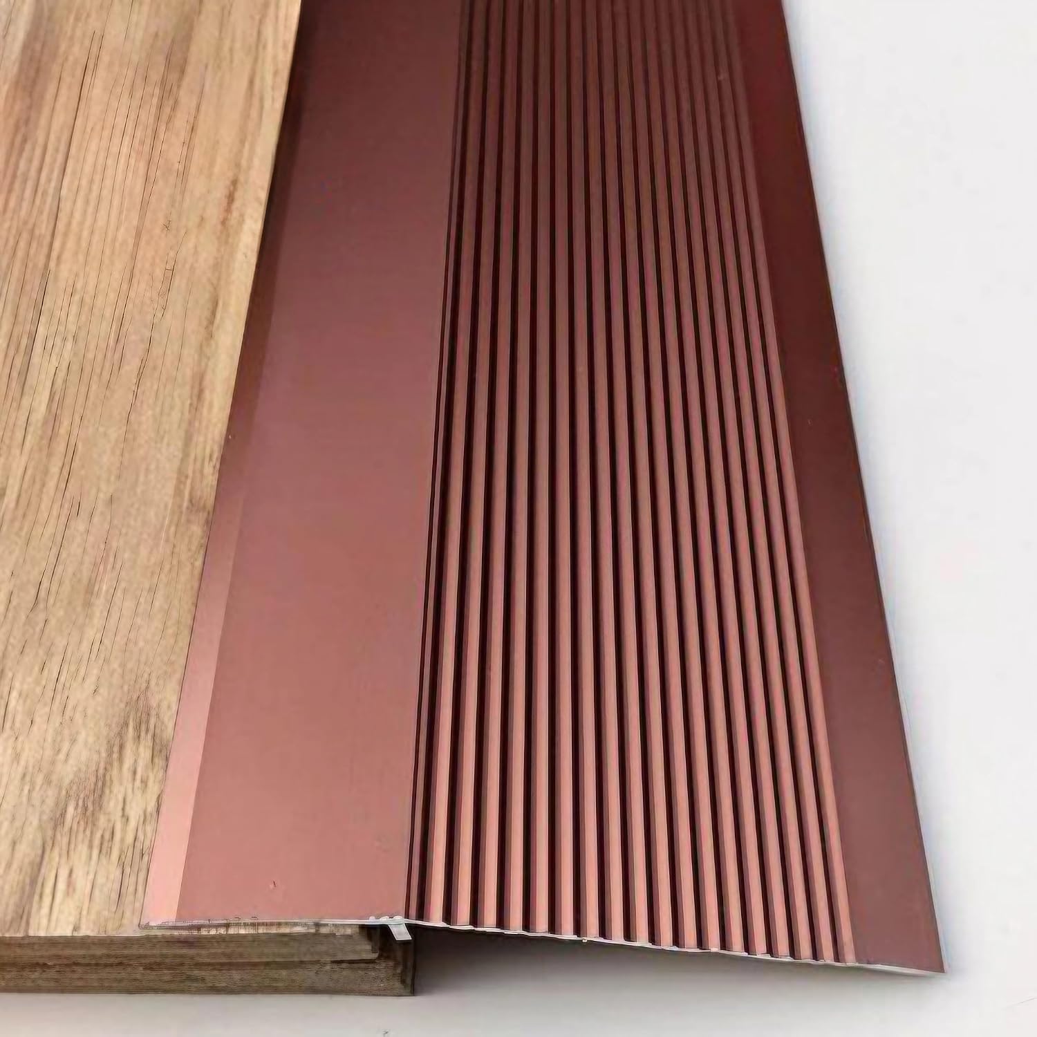 XAZLBIW Adjustable Aluminum Transition Profile for Height Compensation, Worktop Edge Trim, Carpet Strips, Laminate Profile, 1-4cm Incline Strip (Red, 100CM)
