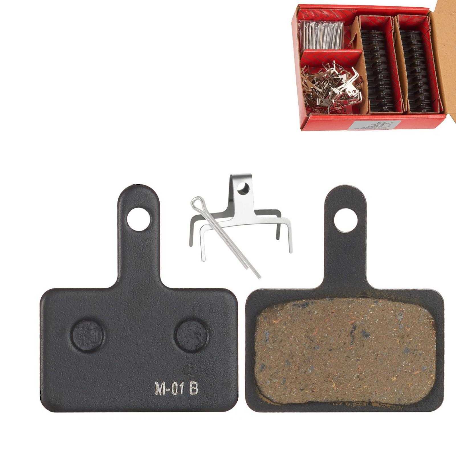 25 pares de pastillas de freno de fibra de resina para mejorar la fuerza de frenado y placa trasera resistente al calor para el mantenimiento del disco de las bicicletas, juego de pastillas