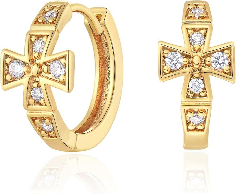 FETTERO Hoop Earrings for Women, 14K Gold Plated Lightweight Huggie Leaf Snake Bar Gold Hoops, Hypoallergenic Gold Earrings for Women Ear Piercing Jewelry