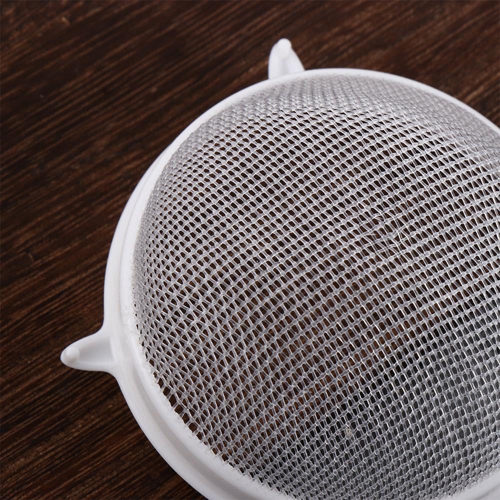 Amazon.com: 1/5Pcs Plastic Nylon Fine Mesh Strainer with Handle, Sieve Fine  Mesh Colander Flour Sifter for Yogurt Baking Kitchen Kefir Tea Juice Pasta(1  Pcs): Home & Kitchen