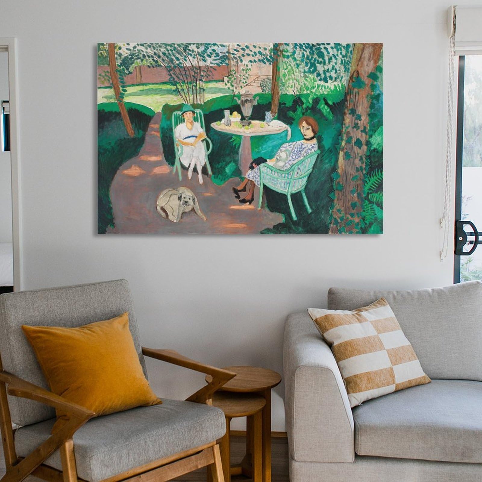 Amazon.co.jp: Henri Matisse アンリ・マティス 「庭でお茶を」 アート