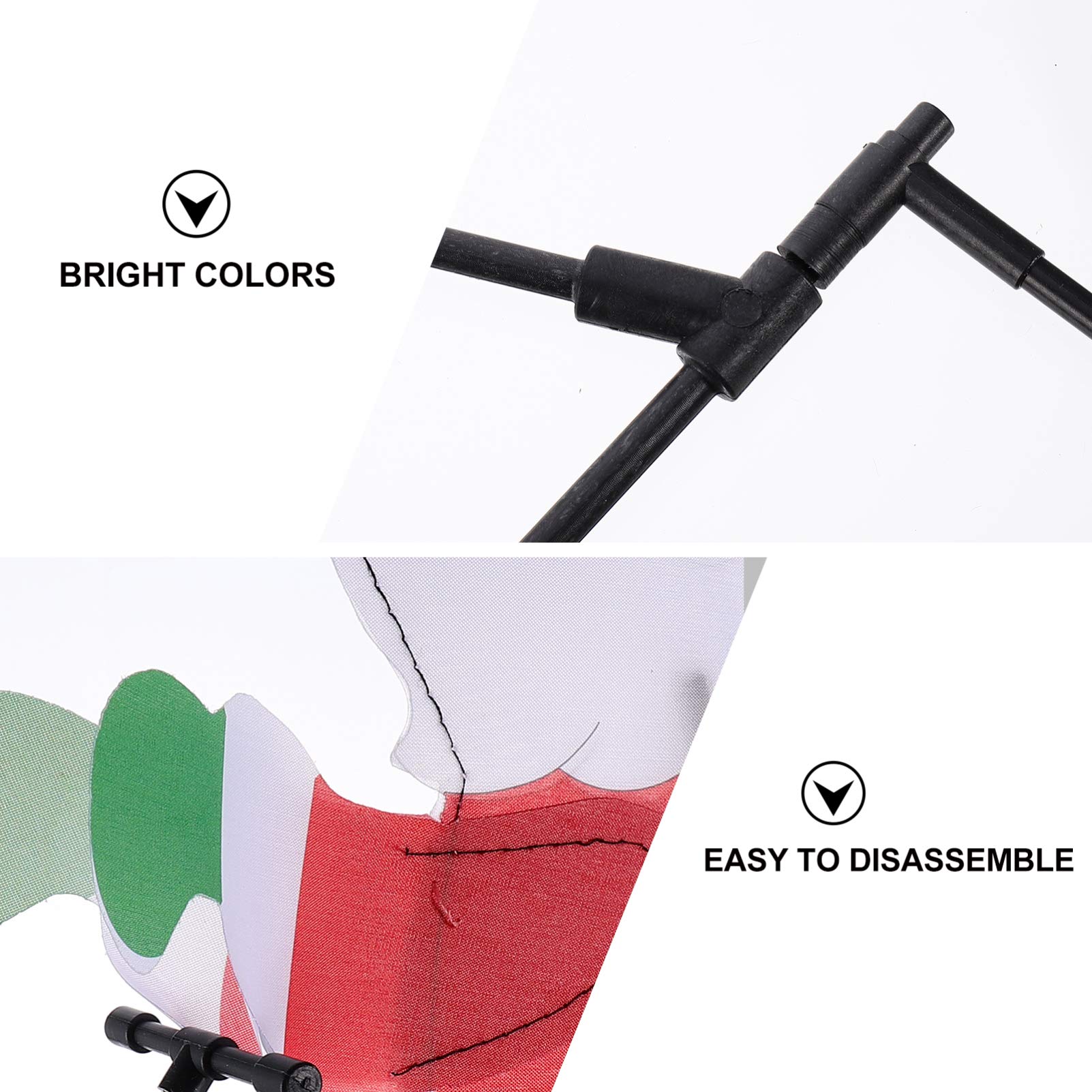Lot de 2 moulins à vent de Noël Père Noël sur vélo pour décoration de jardin de vacances, jardin, cour, patio, crèche